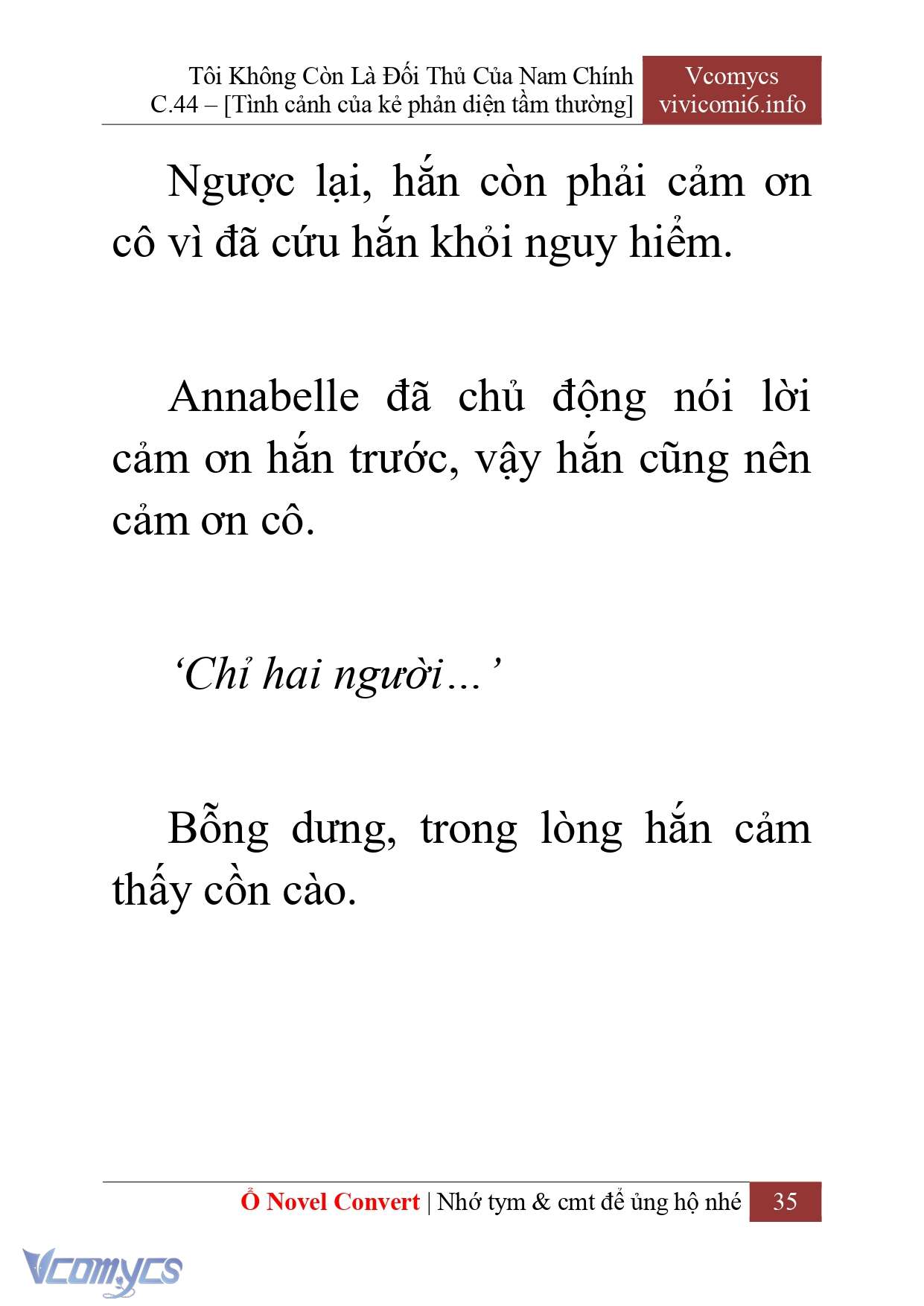 [Novel] Tôi Không Còn Là Đối Thủ Của Nam Chính Chapter  44 - 37