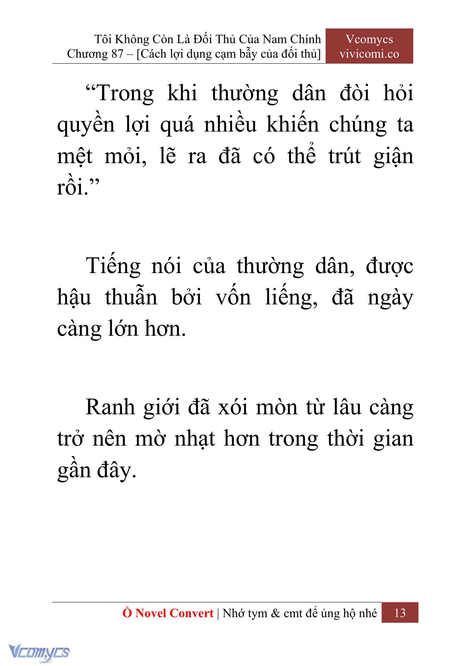 [Novel] Tôi Không Còn Là Đối Thủ Của Nam Chính Chapter  87 - 15