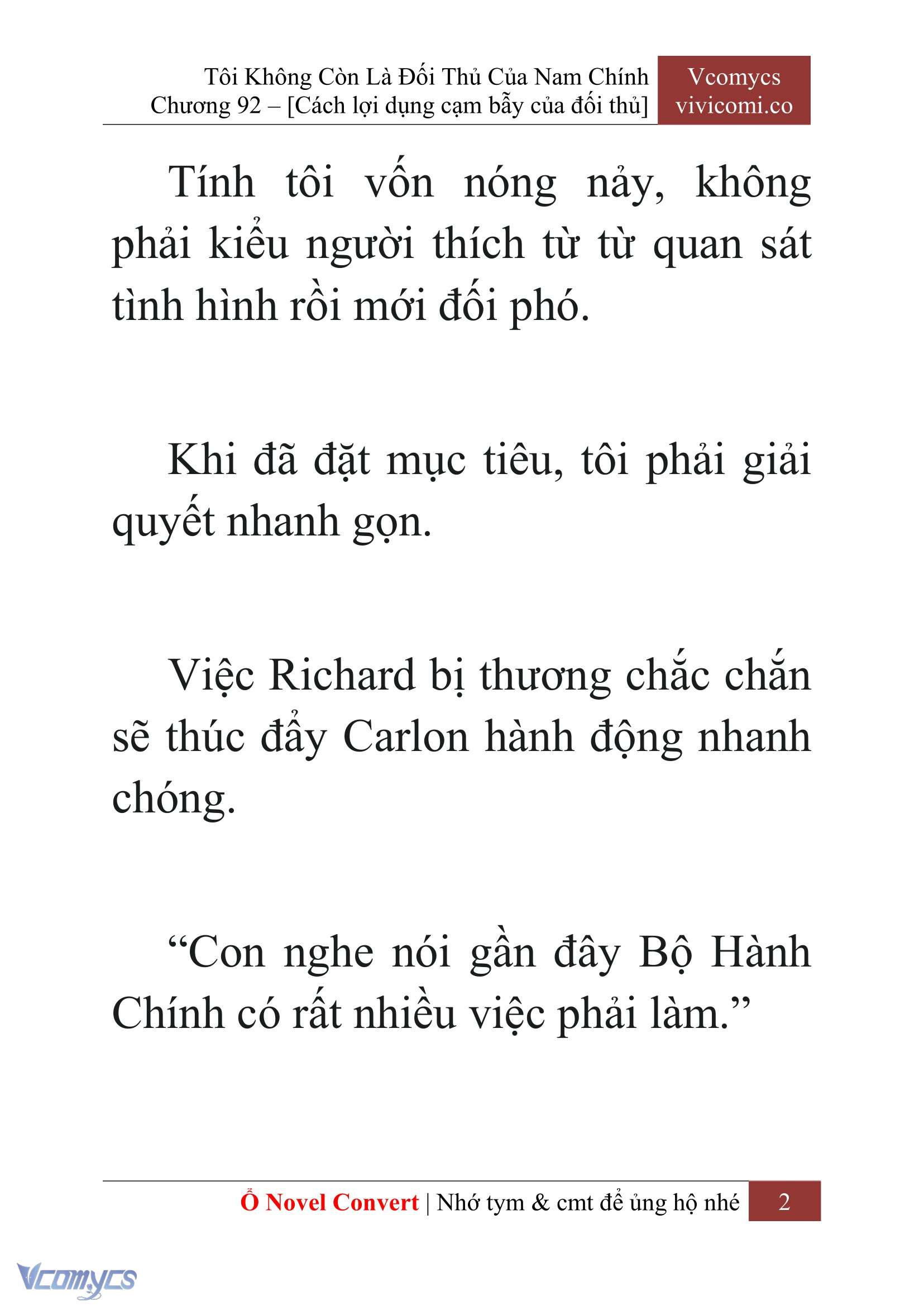 [Novel] Tôi Không Còn Là Đối Thủ Của Nam Chính Chapter  92 - 4
