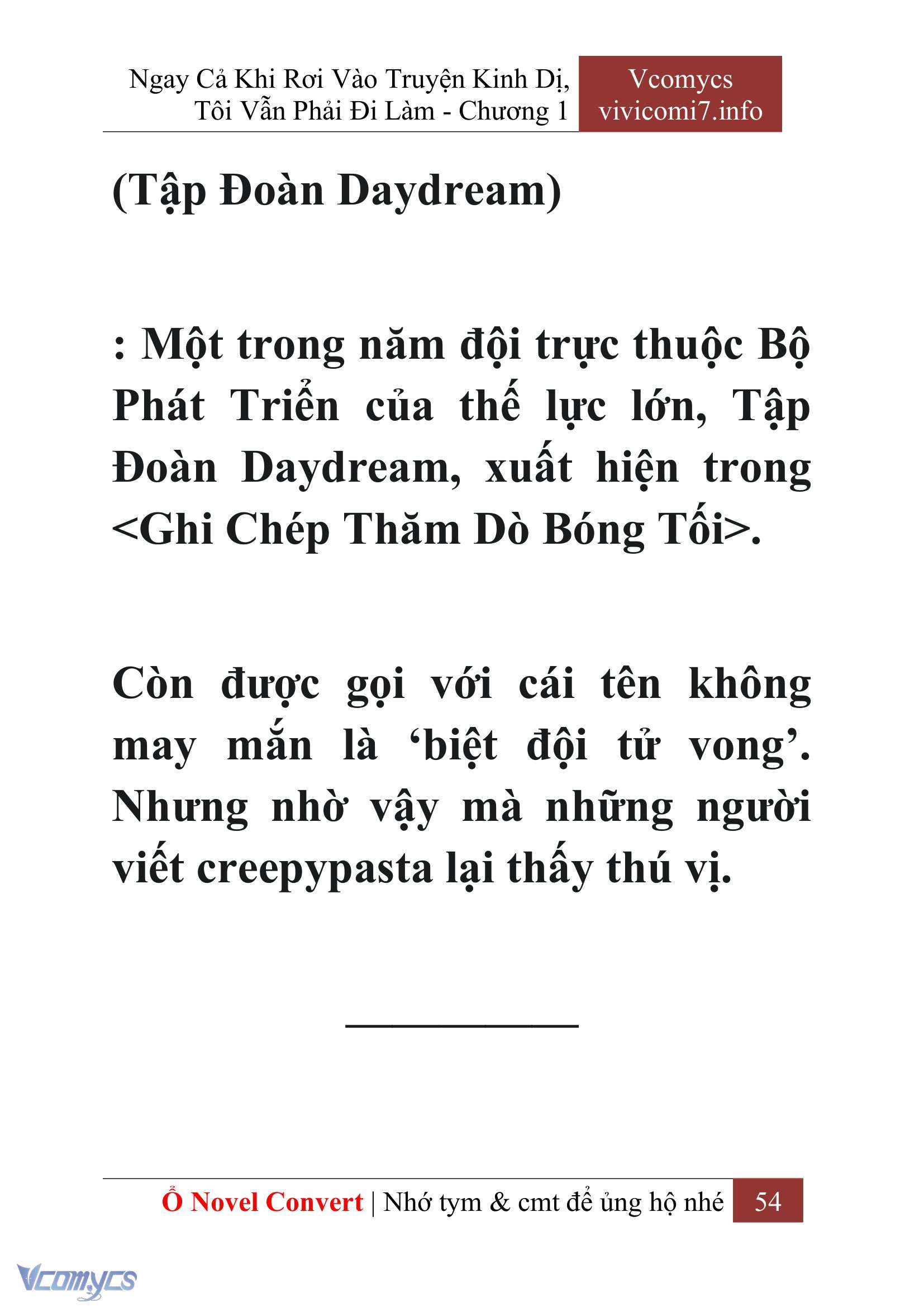 [Novel] Ngay Cả Khi Rơi Vào Truyện Kinh Dị, Tôi Vẫn Phải Đi Làm Chapter  1 - 56
