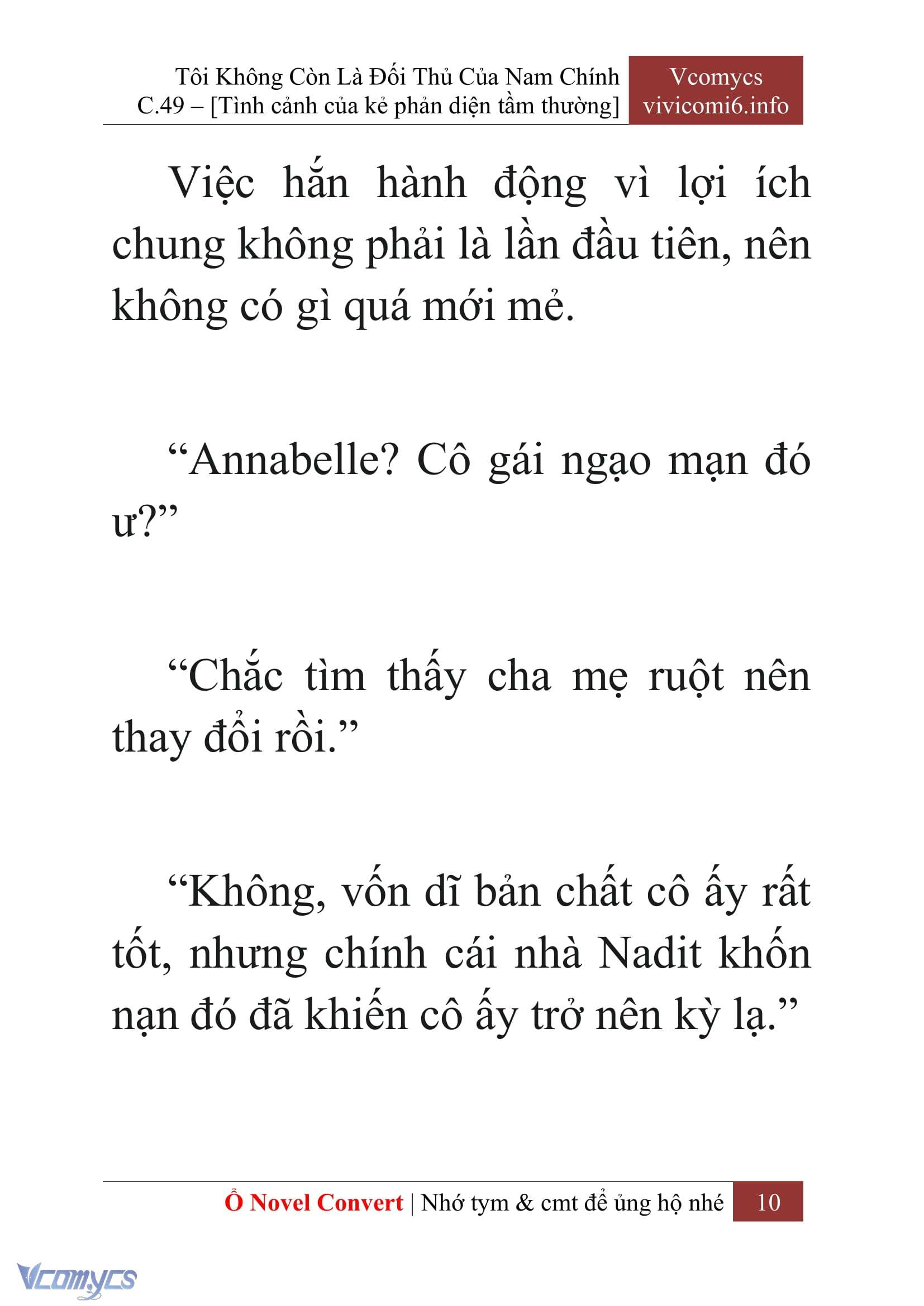 [Novel] Tôi Không Còn Là Đối Thủ Của Nam Chính Chapter  49 - 12