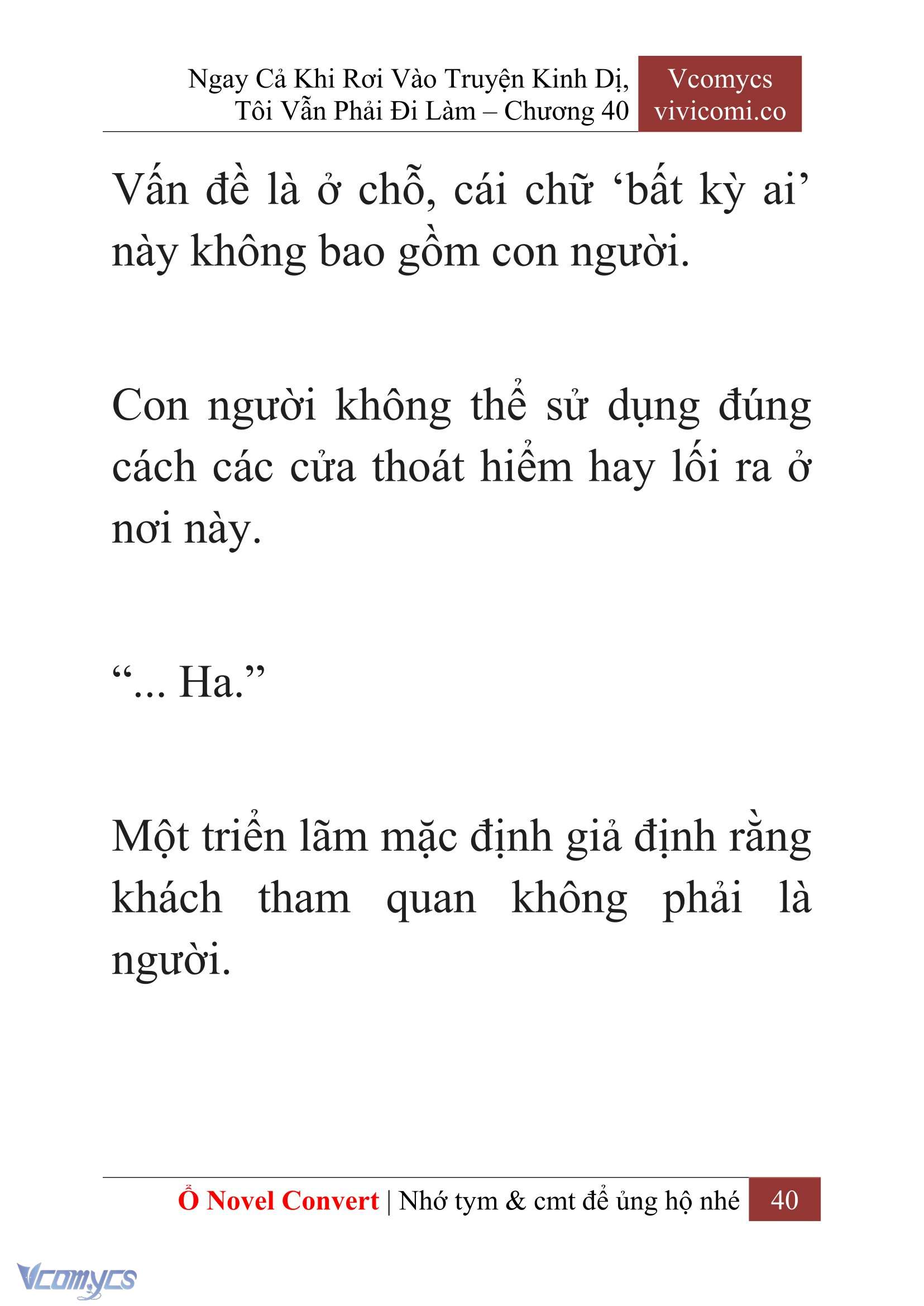 [Novel] Ngay Cả Khi Rơi Vào Truyện Kinh Dị, Tôi Vẫn Phải Đi Làm Chapter  40 - 42