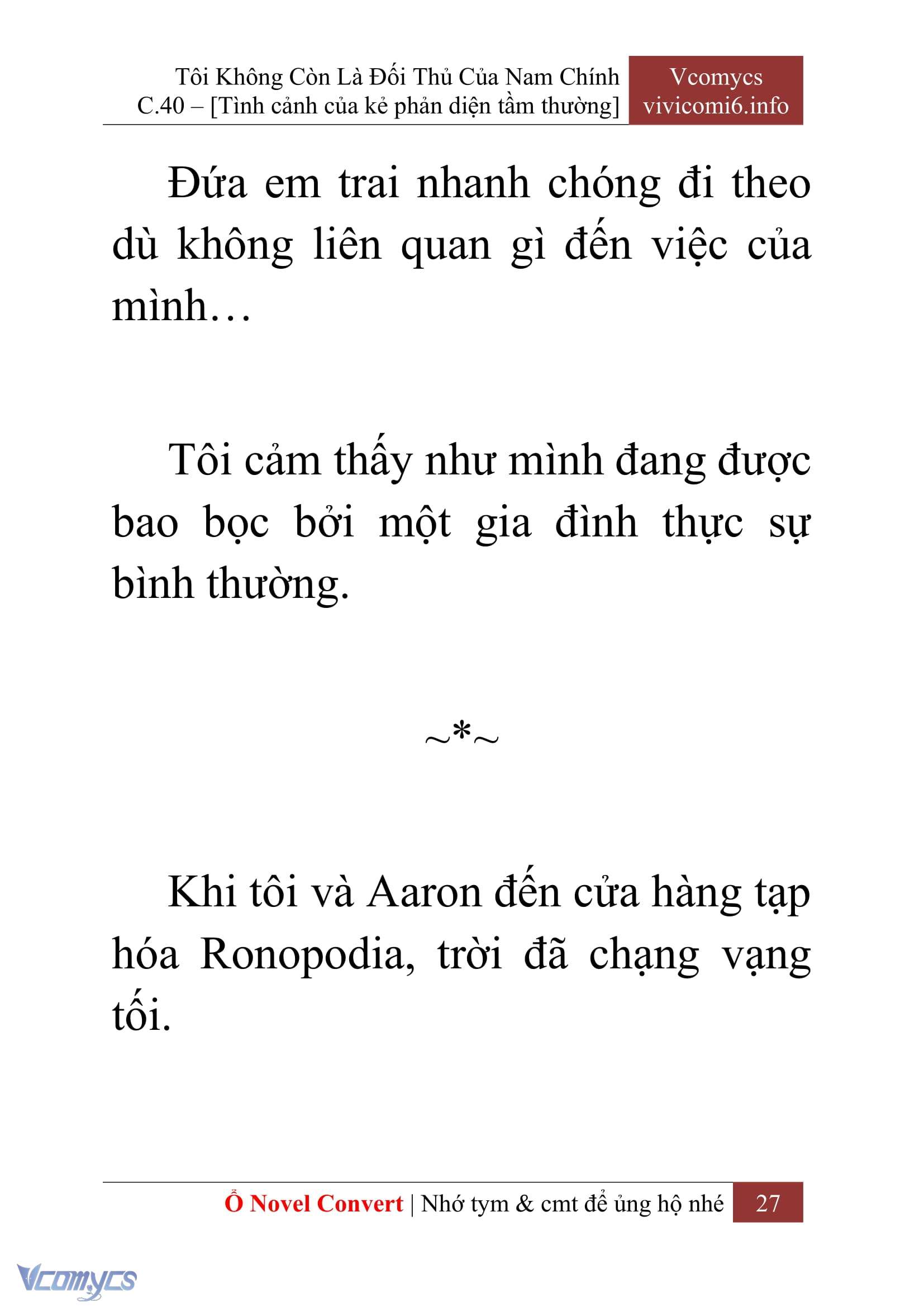 [Novel] Tôi Không Còn Là Đối Thủ Của Nam Chính Chapter  40 - 29