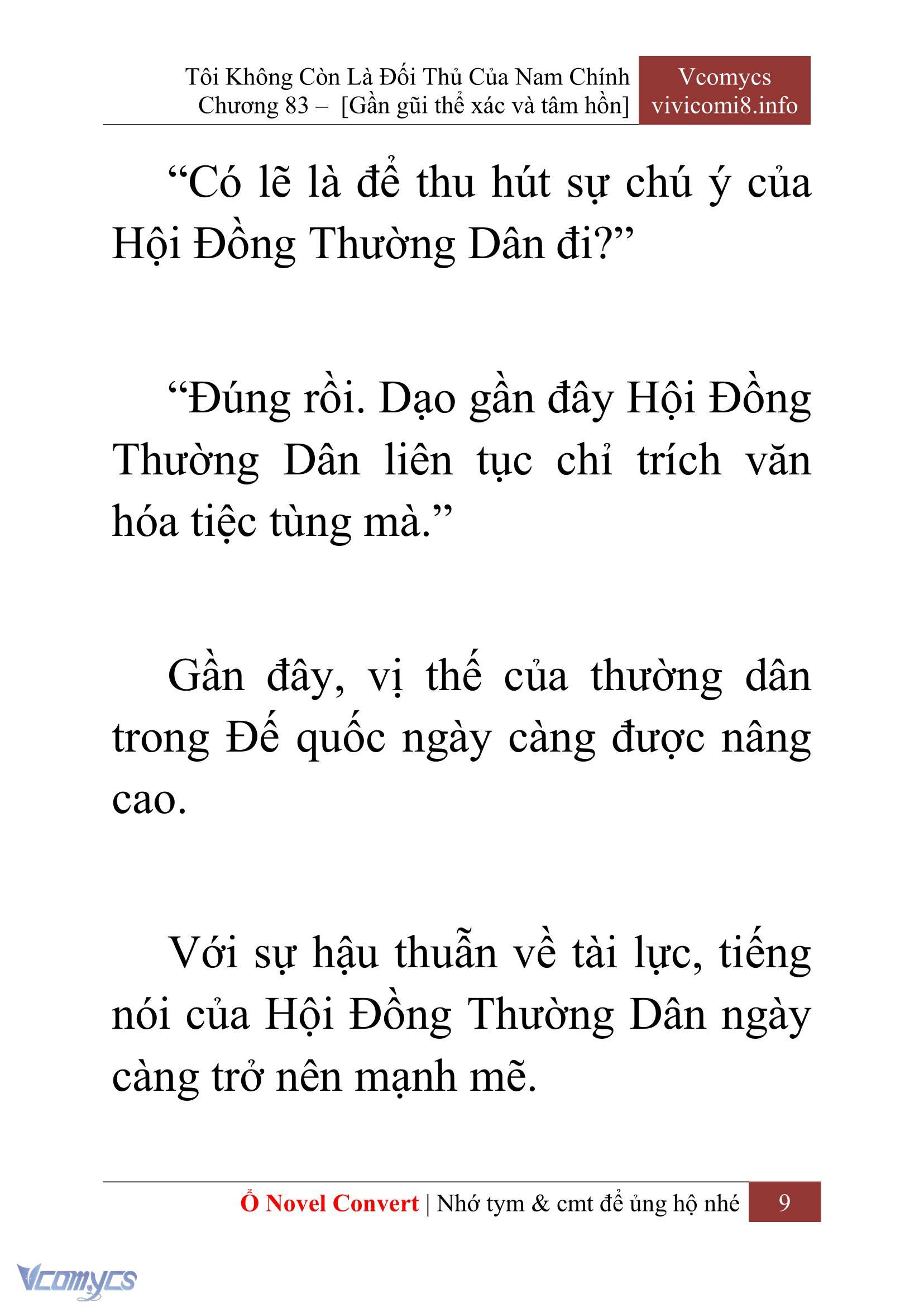 [Novel] Tôi Không Còn Là Đối Thủ Của Nam Chính Chapter  83 - 11