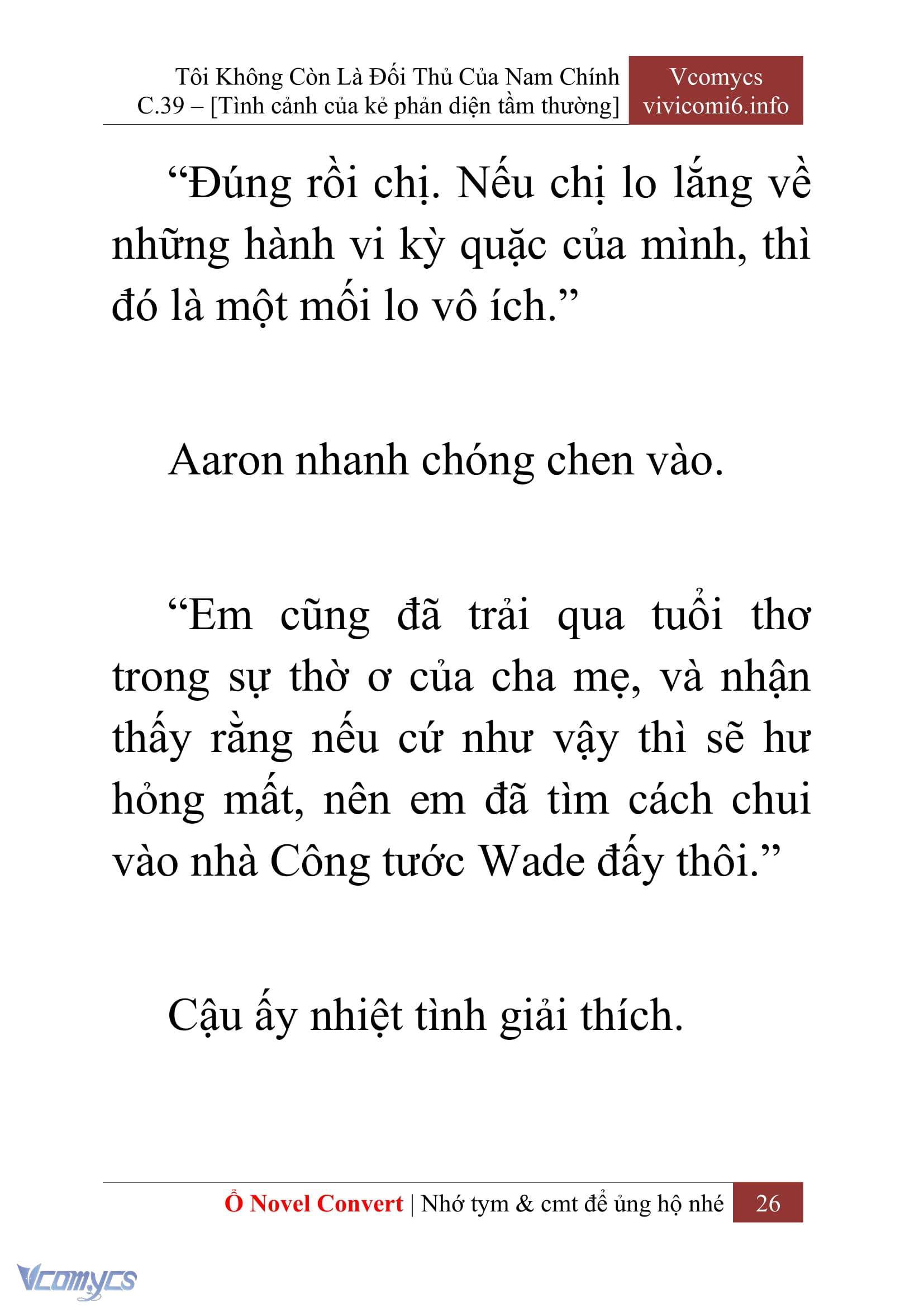 [Novel] Tôi Không Còn Là Đối Thủ Của Nam Chính Chapter  39 - 28