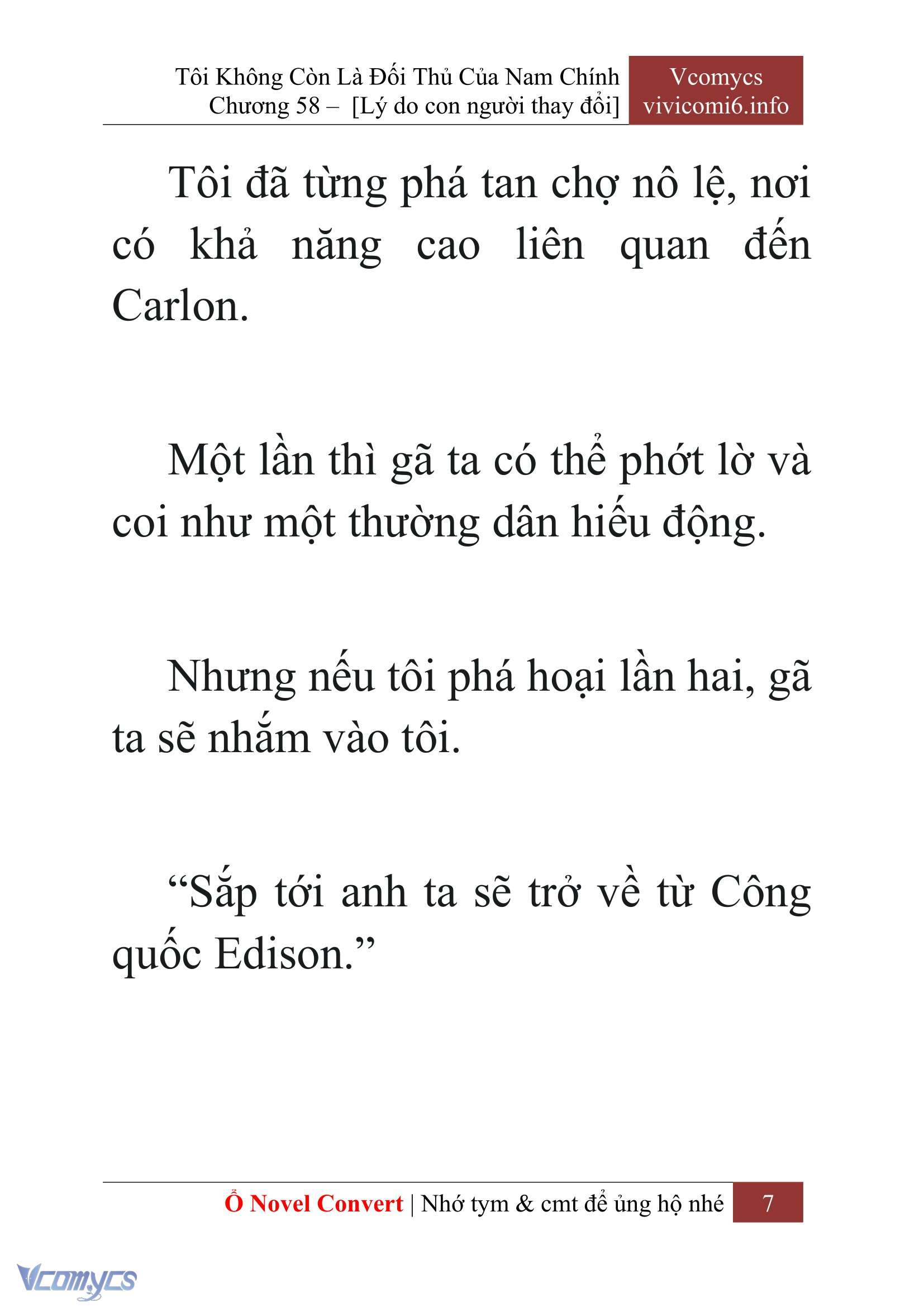 [Novel] Tôi Không Còn Là Đối Thủ Của Nam Chính Chapter  58 - 9