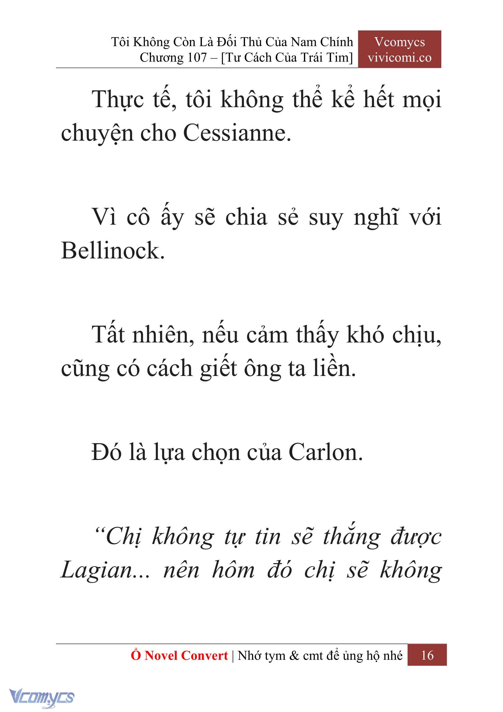 [Novel] Tôi Không Còn Là Đối Thủ Của Nam Chính Chapter  107 - 18