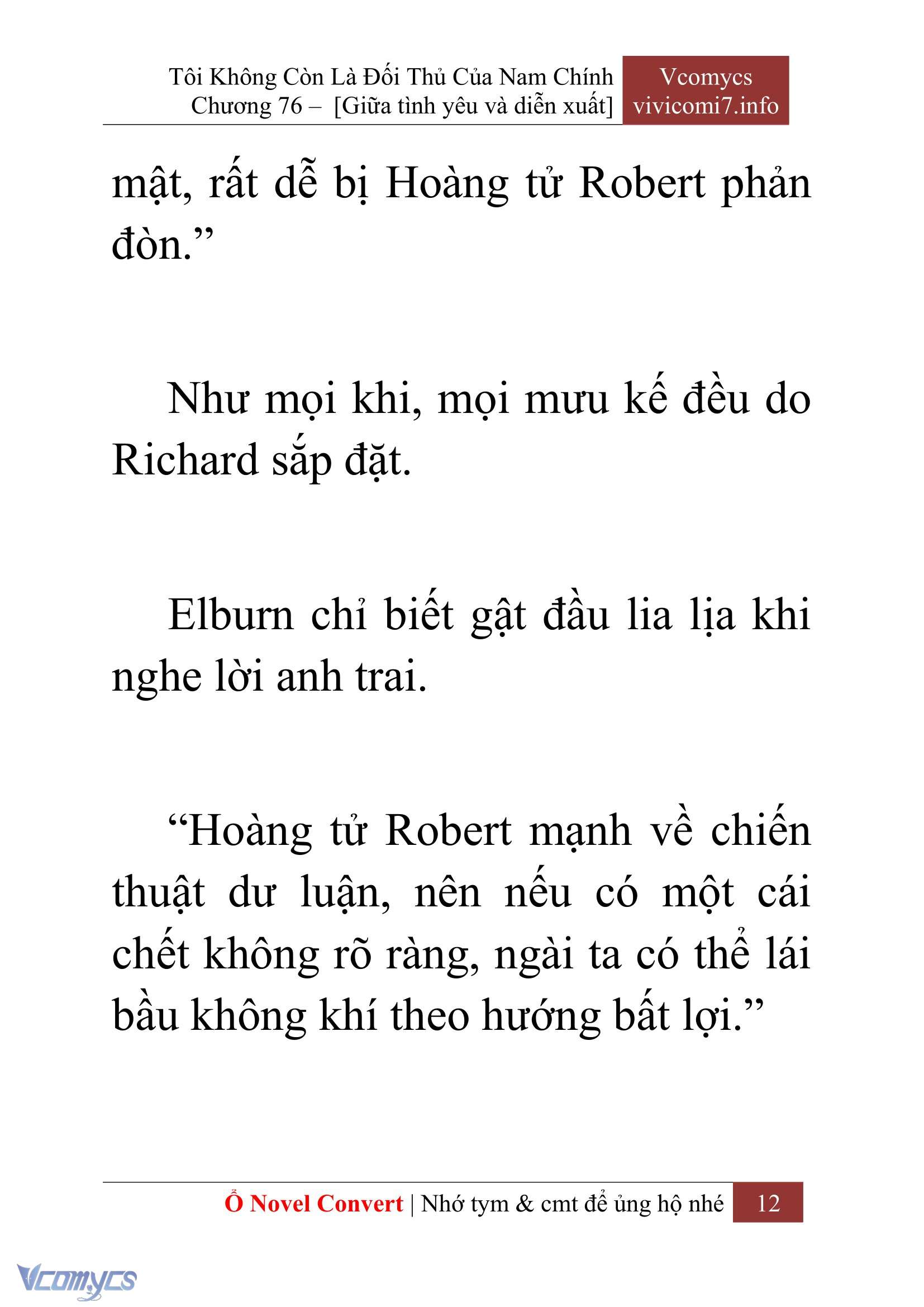 [Novel] Tôi Không Còn Là Đối Thủ Của Nam Chính Chapter  76 - 14