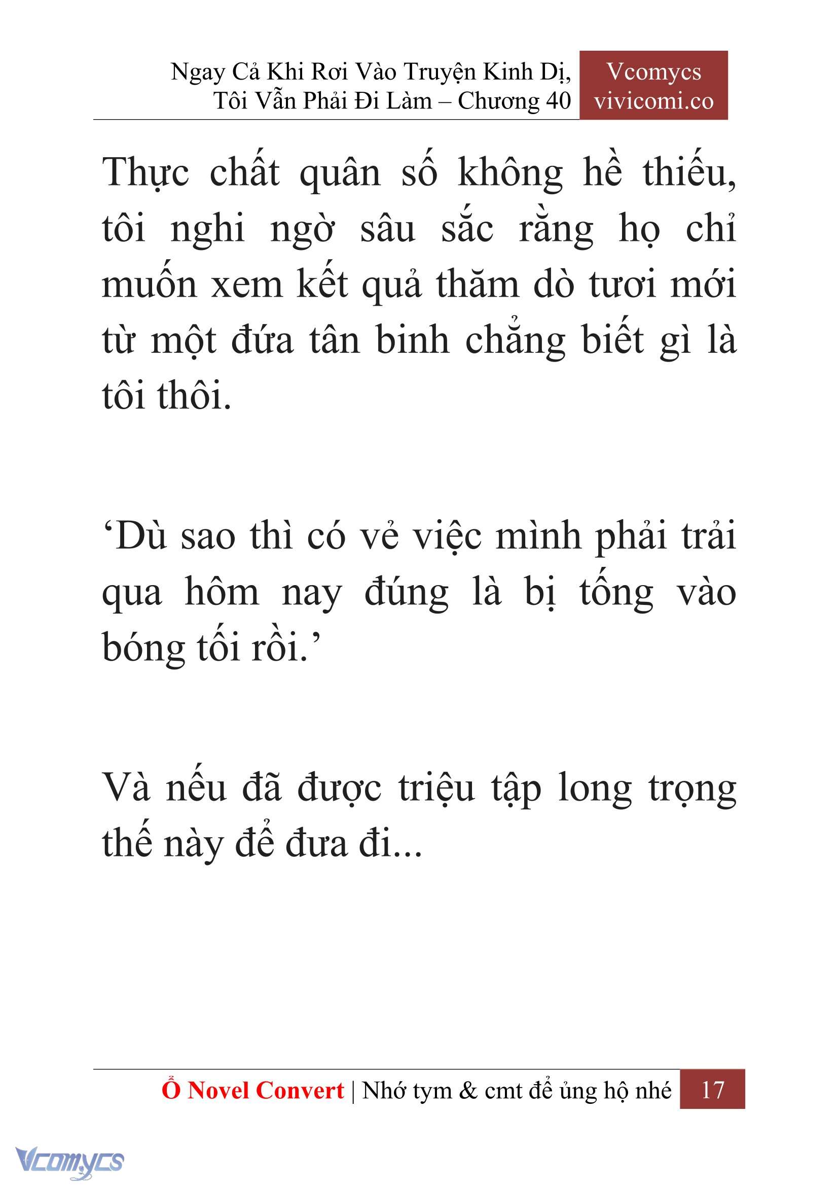 [Novel] Ngay Cả Khi Rơi Vào Truyện Kinh Dị, Tôi Vẫn Phải Đi Làm Chapter  40 - 19