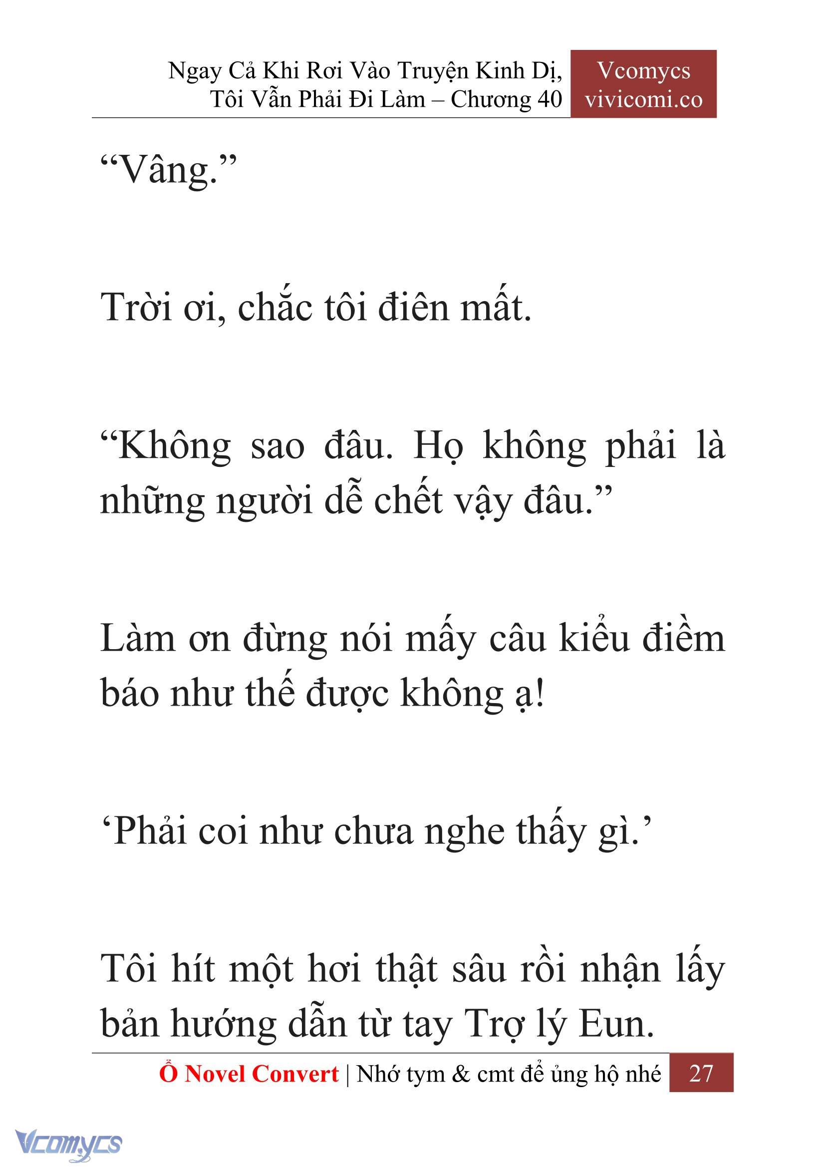 [Novel] Ngay Cả Khi Rơi Vào Truyện Kinh Dị, Tôi Vẫn Phải Đi Làm Chapter  40 - 29