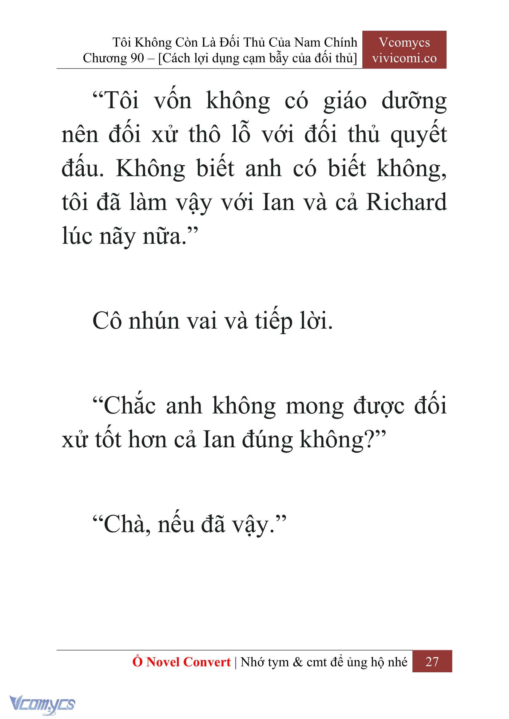 [Novel] Tôi Không Còn Là Đối Thủ Của Nam Chính Chapter  90 - 29