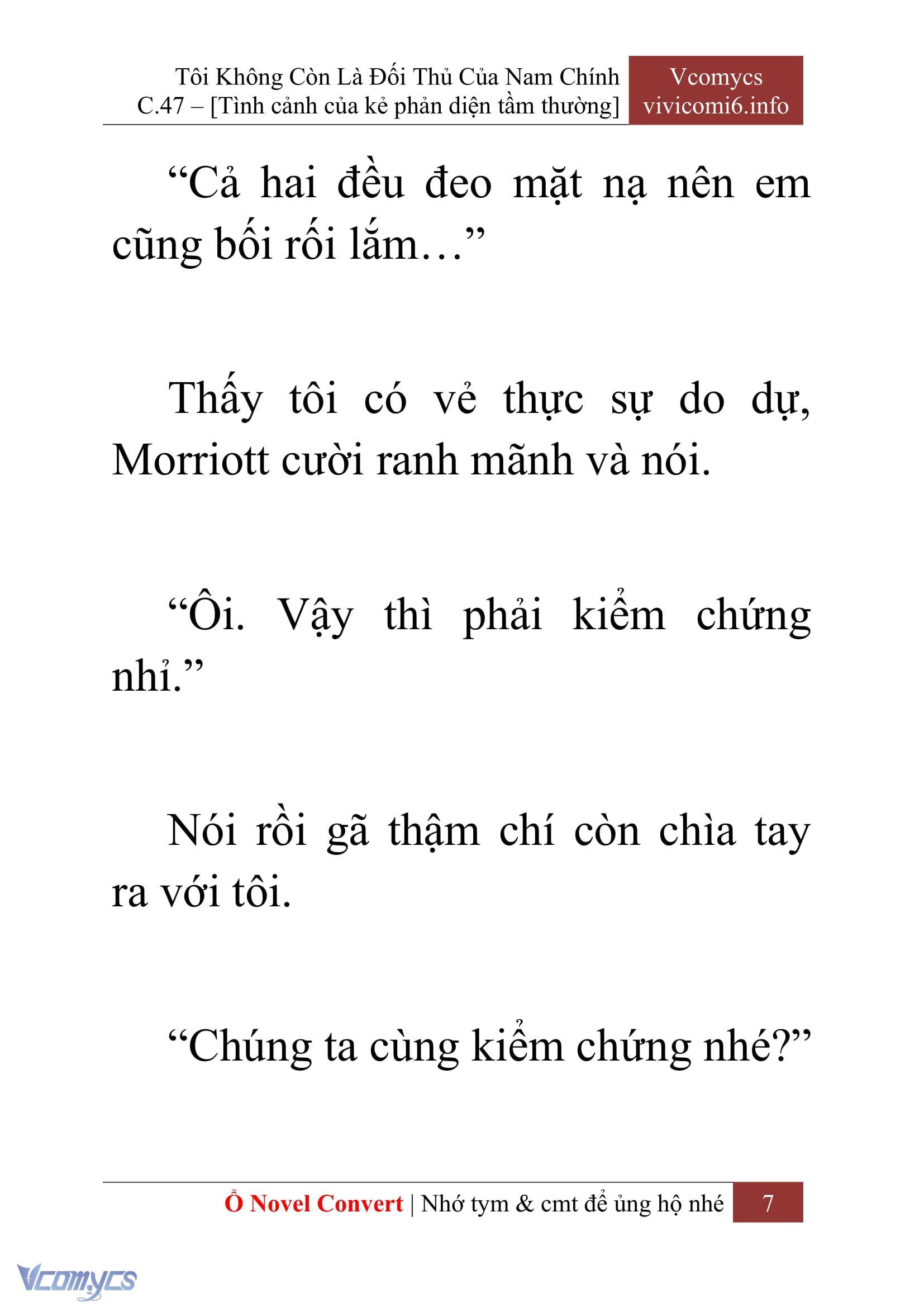 [Novel] Tôi Không Còn Là Đối Thủ Của Nam Chính Chapter  47 - 9
