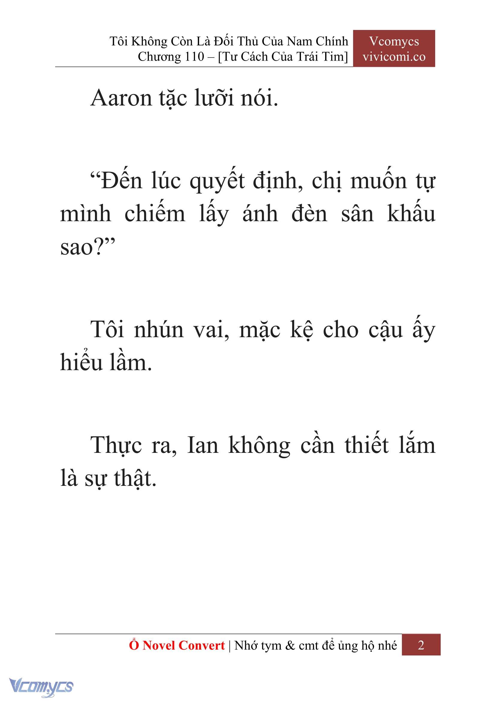 [Novel] Tôi Không Còn Là Đối Thủ Của Nam Chính Chapter  110 - 4
