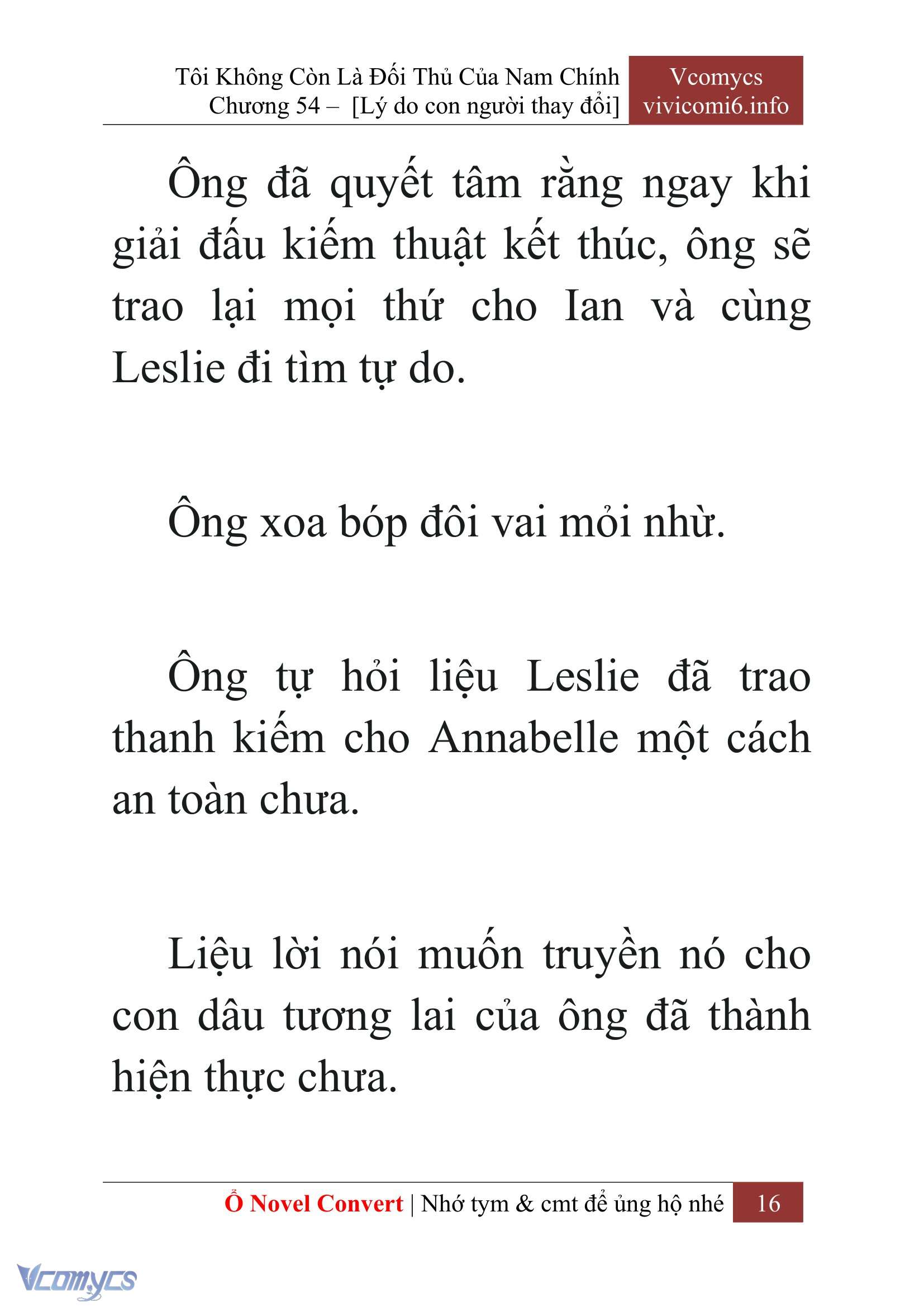 [Novel] Tôi Không Còn Là Đối Thủ Của Nam Chính Chapter  54 - 18