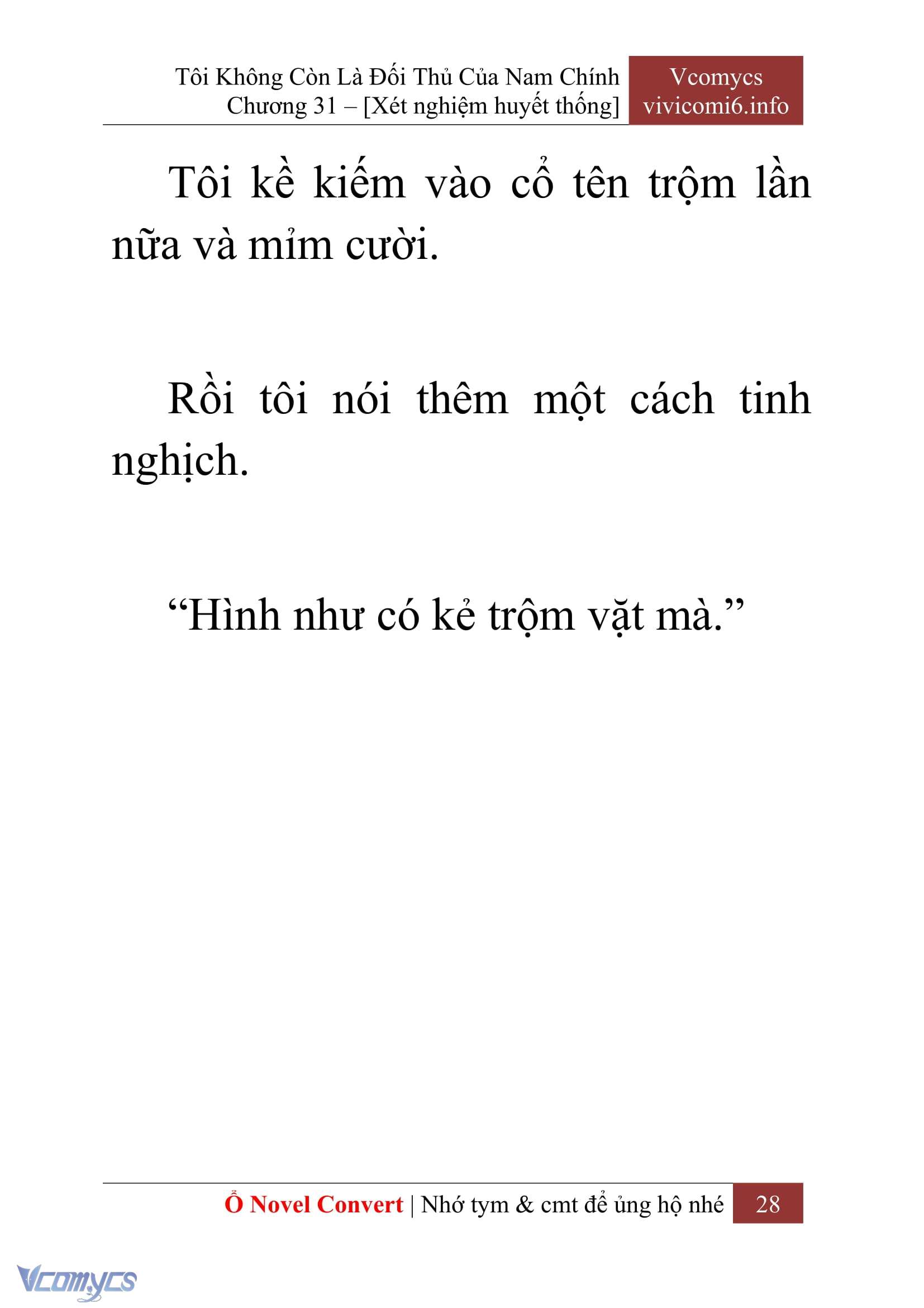[Novel] Tôi Không Còn Là Đối Thủ Của Nam Chính Chapter  31 - 30