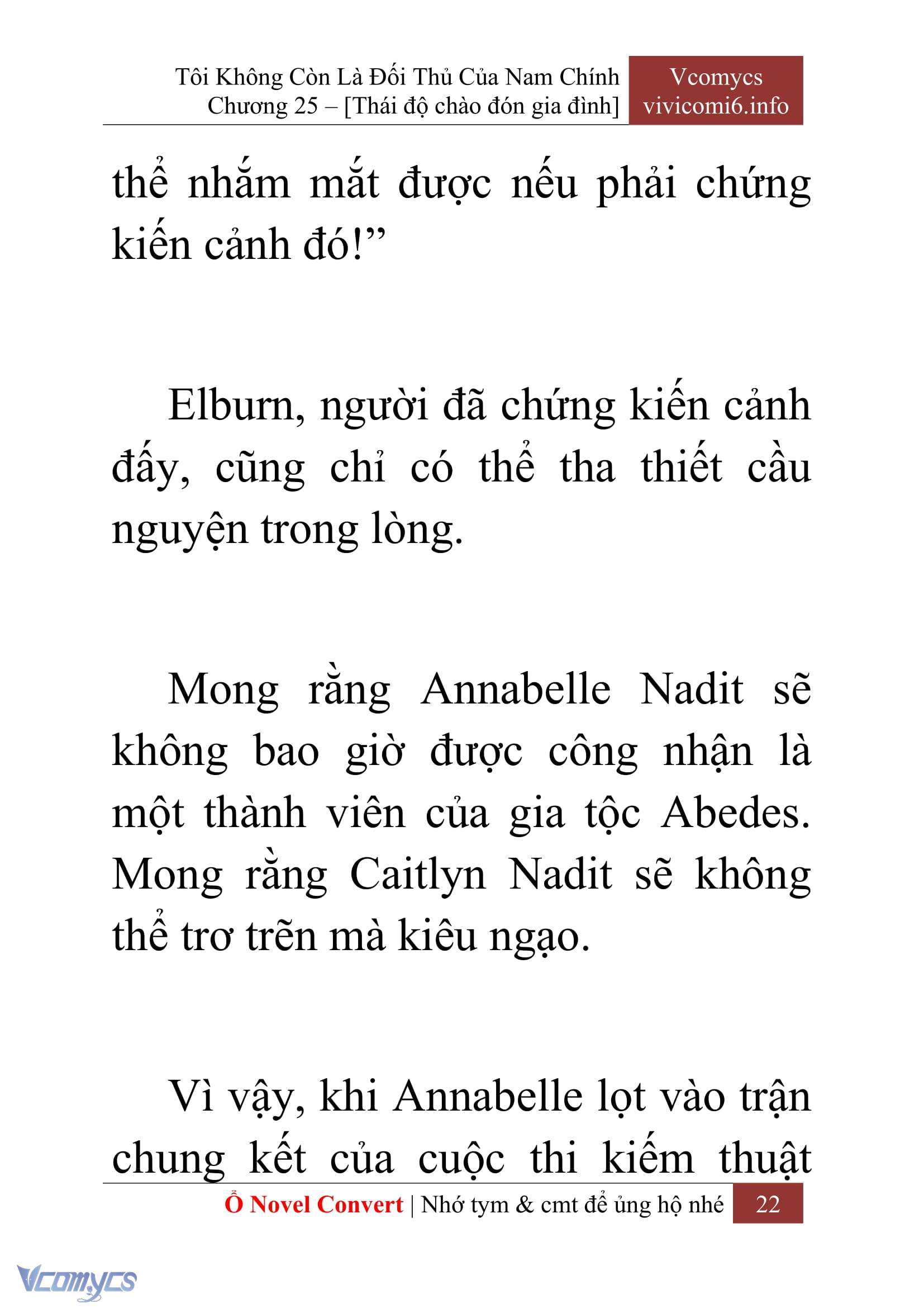 [Novel] Tôi Không Còn Là Đối Thủ Của Nam Chính Chapter  25 - 24