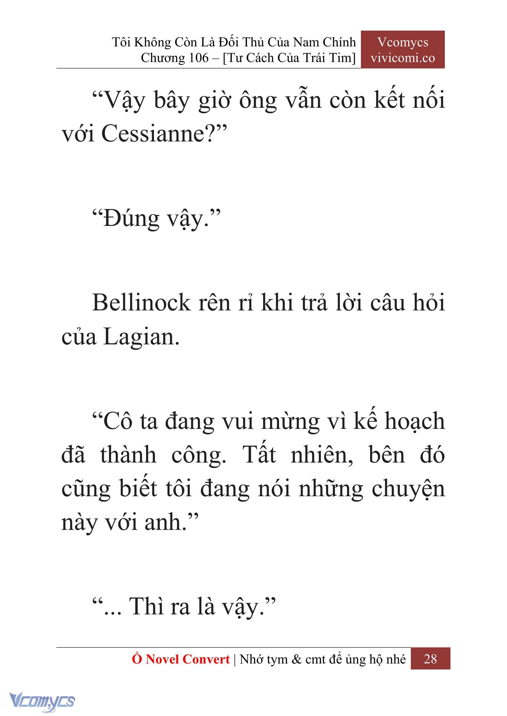 [Novel] Tôi Không Còn Là Đối Thủ Của Nam Chính Chapter  106 - 30