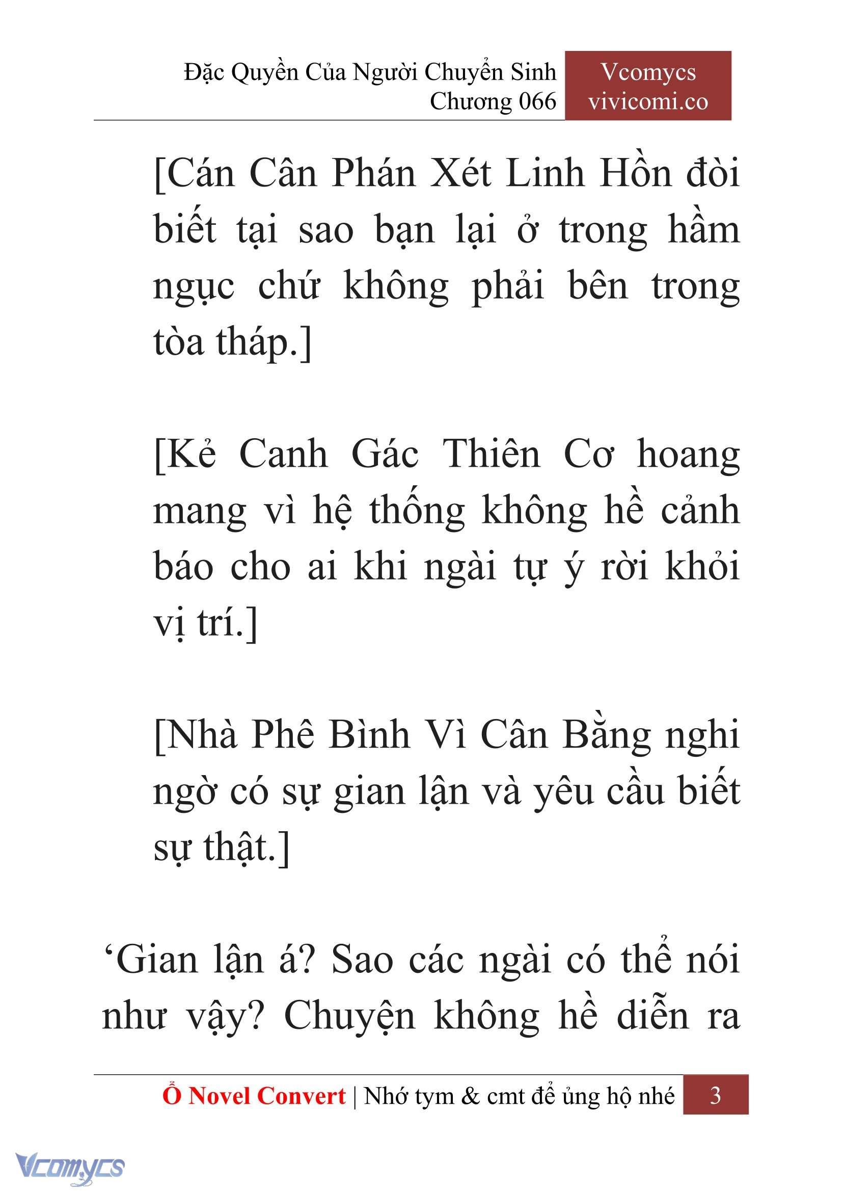 [Novel] Đặc Quyền Của Người Chuyển Sinh Chapter  66 - 5