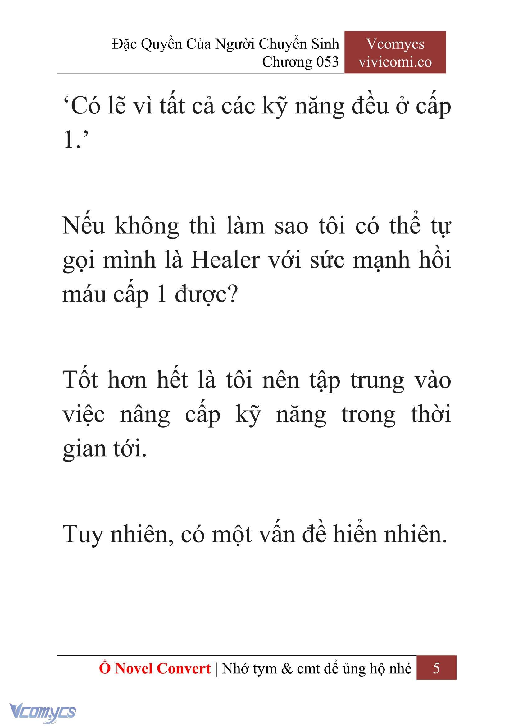 [Novel] Đặc Quyền Của Người Chuyển Sinh Chapter  53 - 7