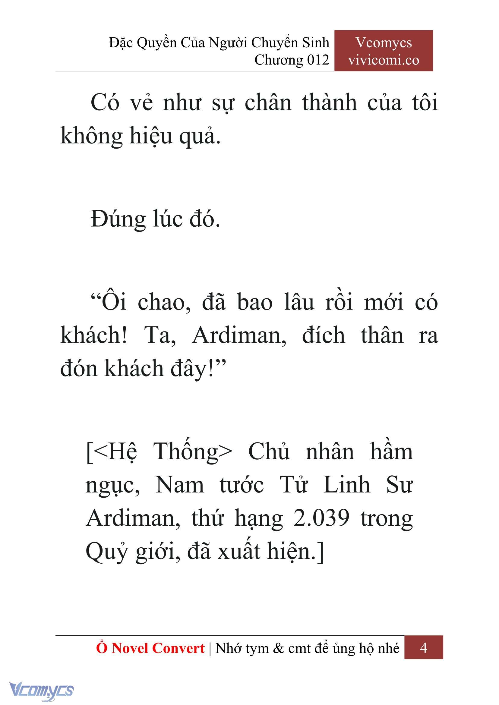 [Novel] Đặc Quyền Của Người Chuyển Sinh Chapter  12 - 6