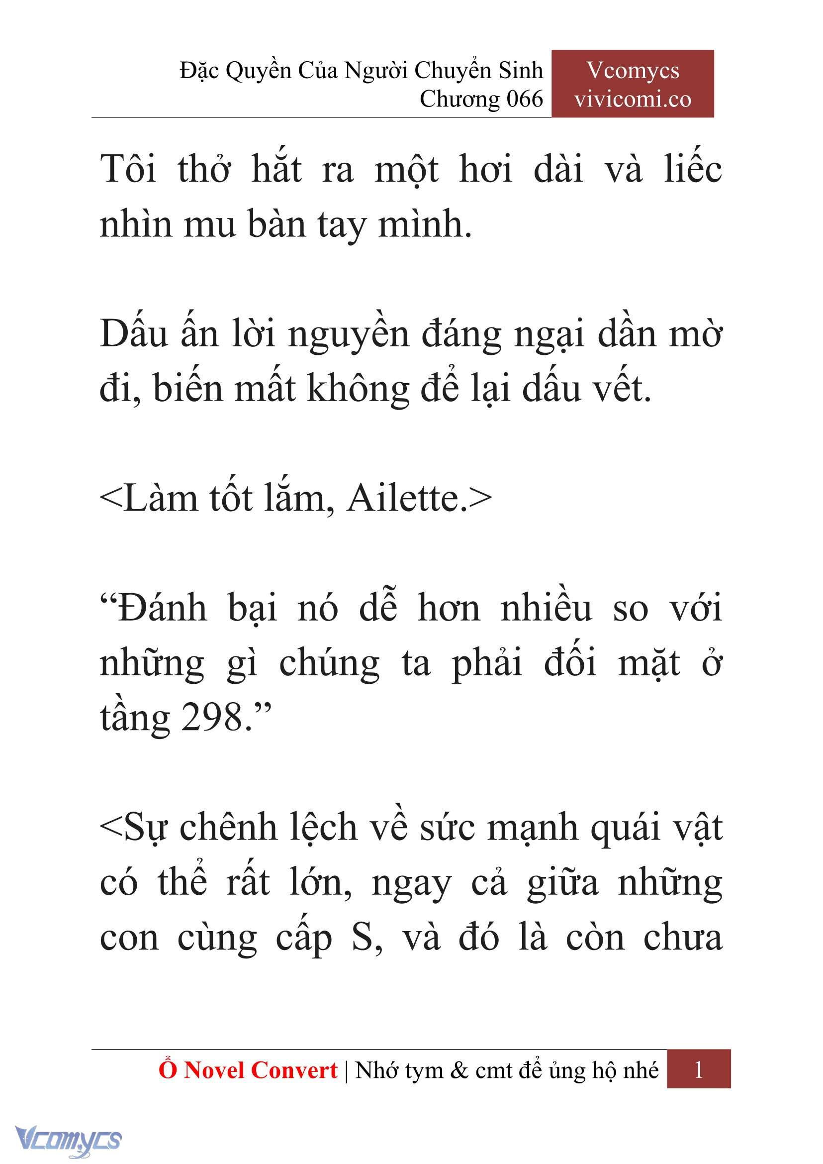 [Novel] Đặc Quyền Của Người Chuyển Sinh Chapter  66 - 3