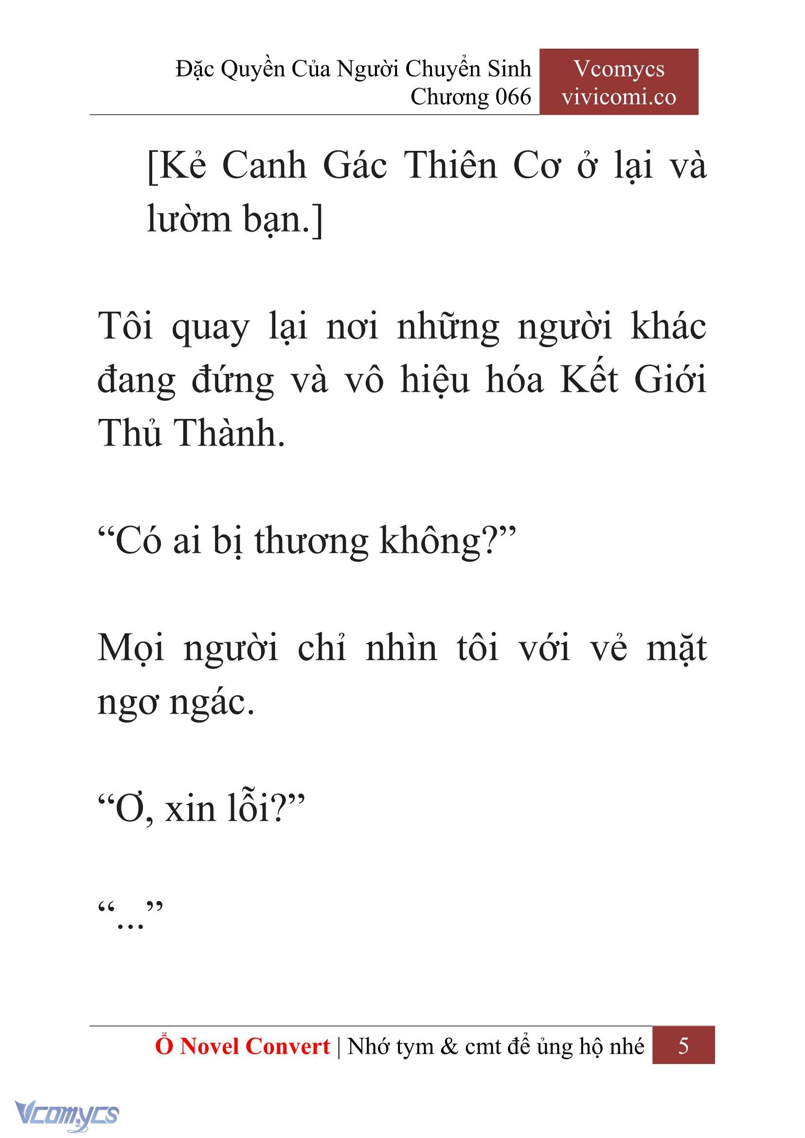 [Novel] Đặc Quyền Của Người Chuyển Sinh Chapter  66 - 7
