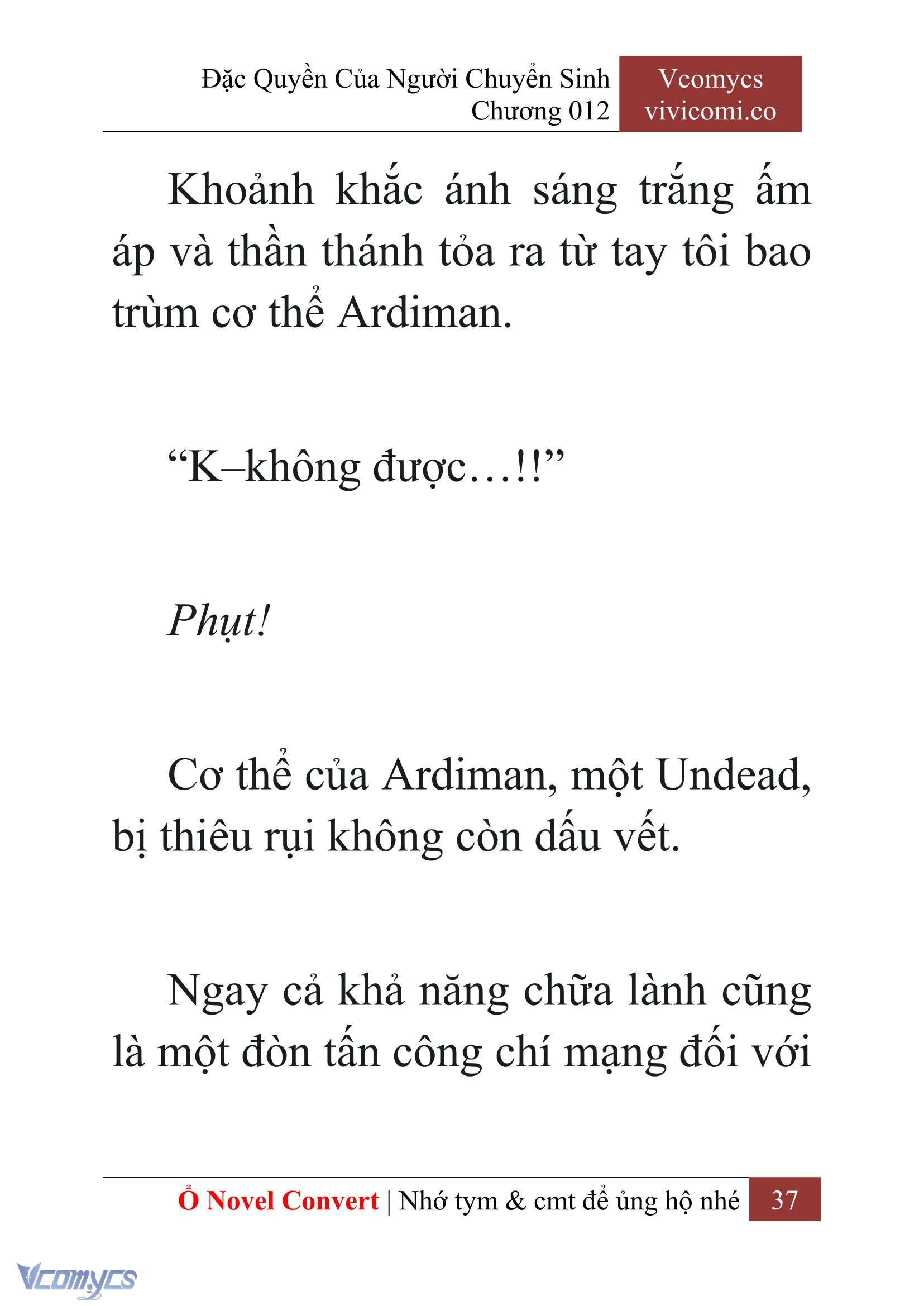 [Novel] Đặc Quyền Của Người Chuyển Sinh Chapter  12 - 39