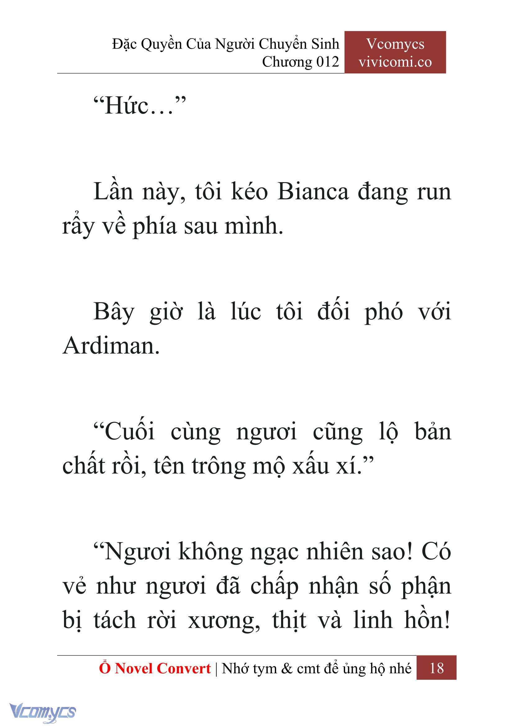 [Novel] Đặc Quyền Của Người Chuyển Sinh Chapter  12 - 20