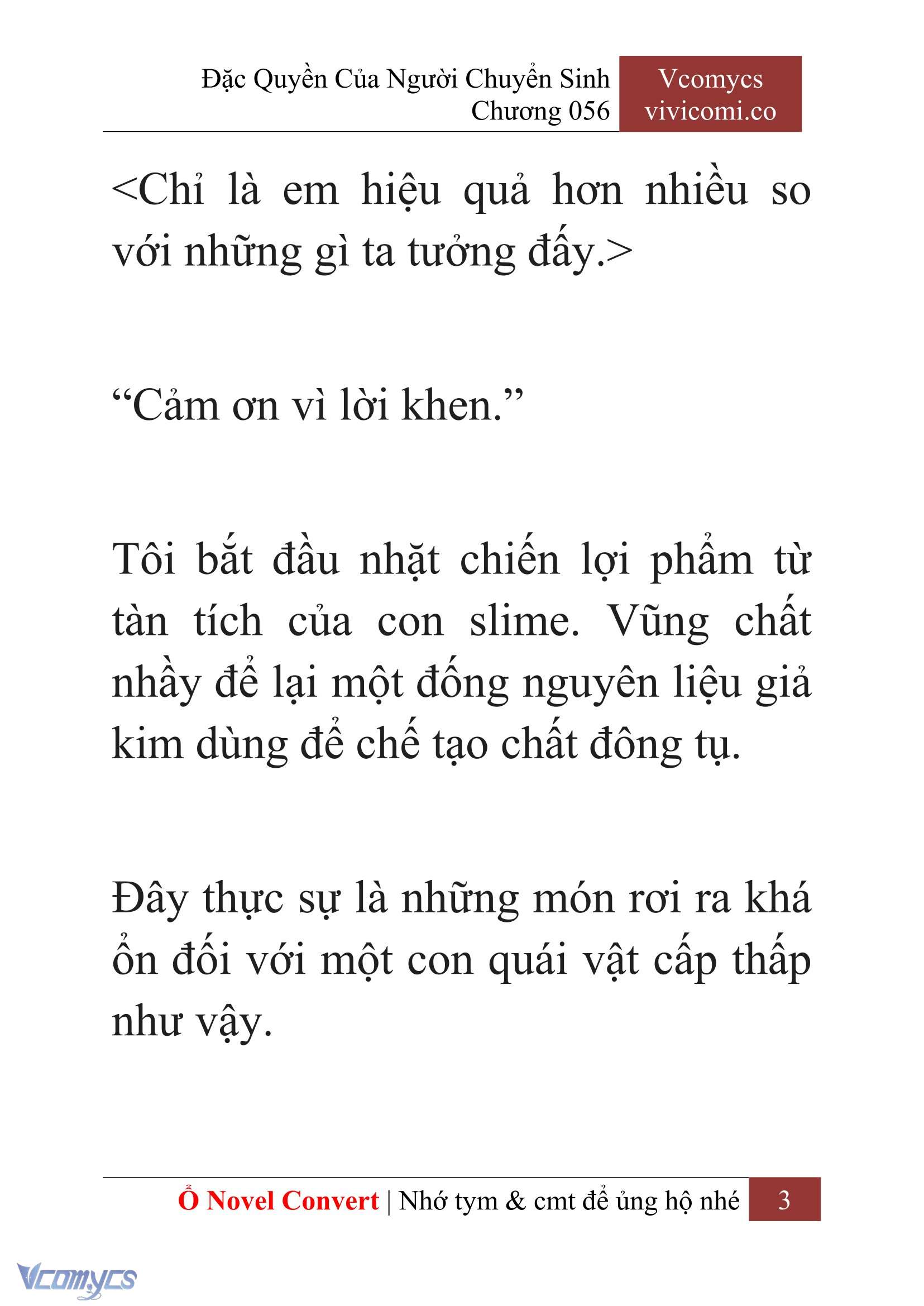 [Novel] Đặc Quyền Của Người Chuyển Sinh Chapter  56 - 5