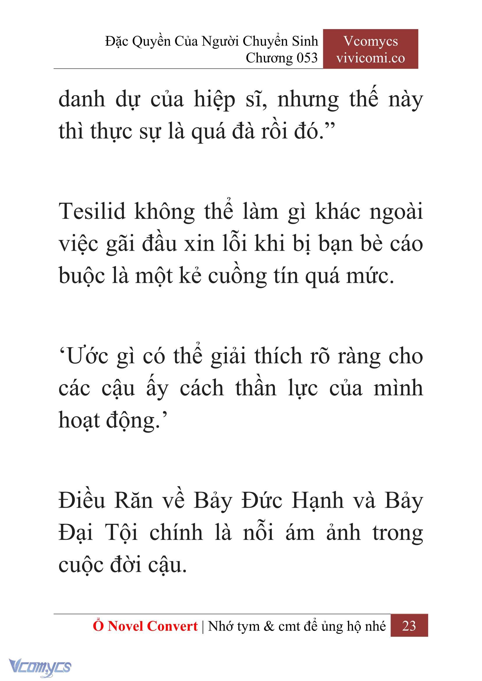 [Novel] Đặc Quyền Của Người Chuyển Sinh Chapter  53 - 25