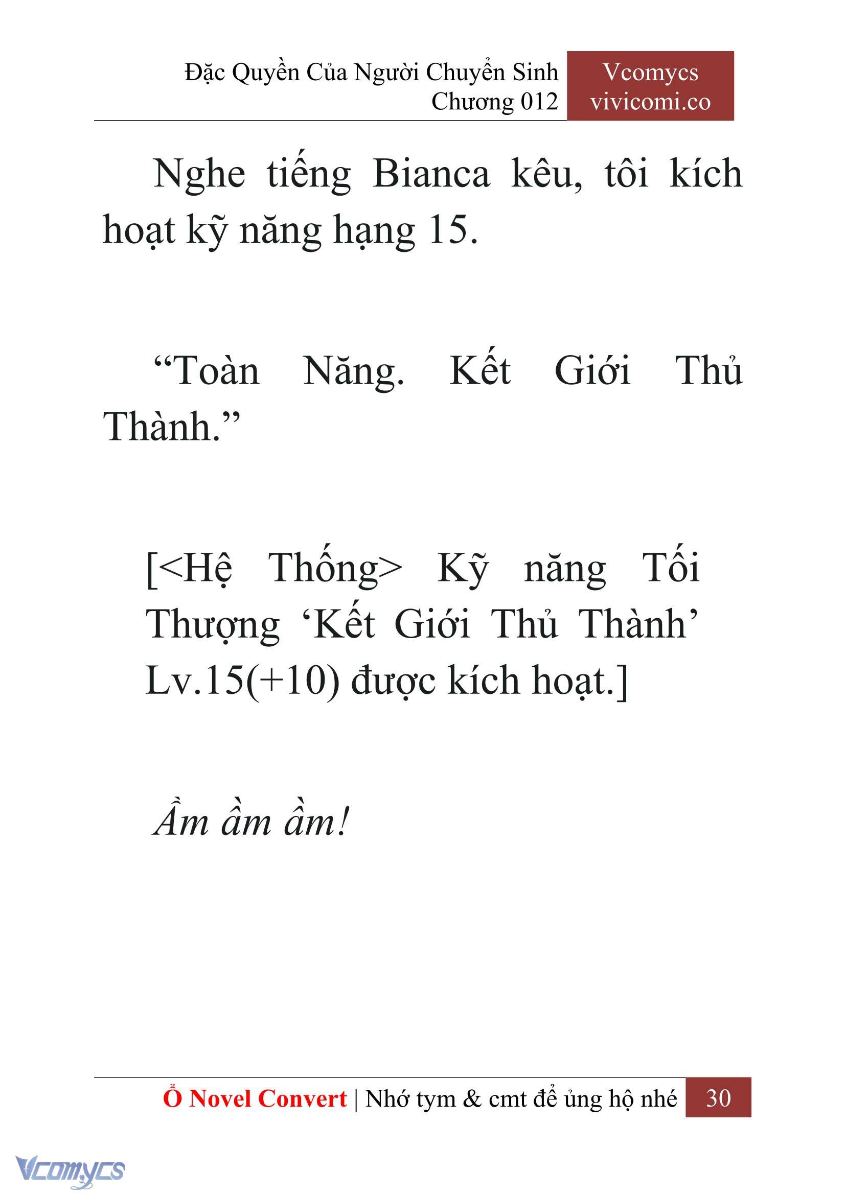 [Novel] Đặc Quyền Của Người Chuyển Sinh Chapter  12 - 32