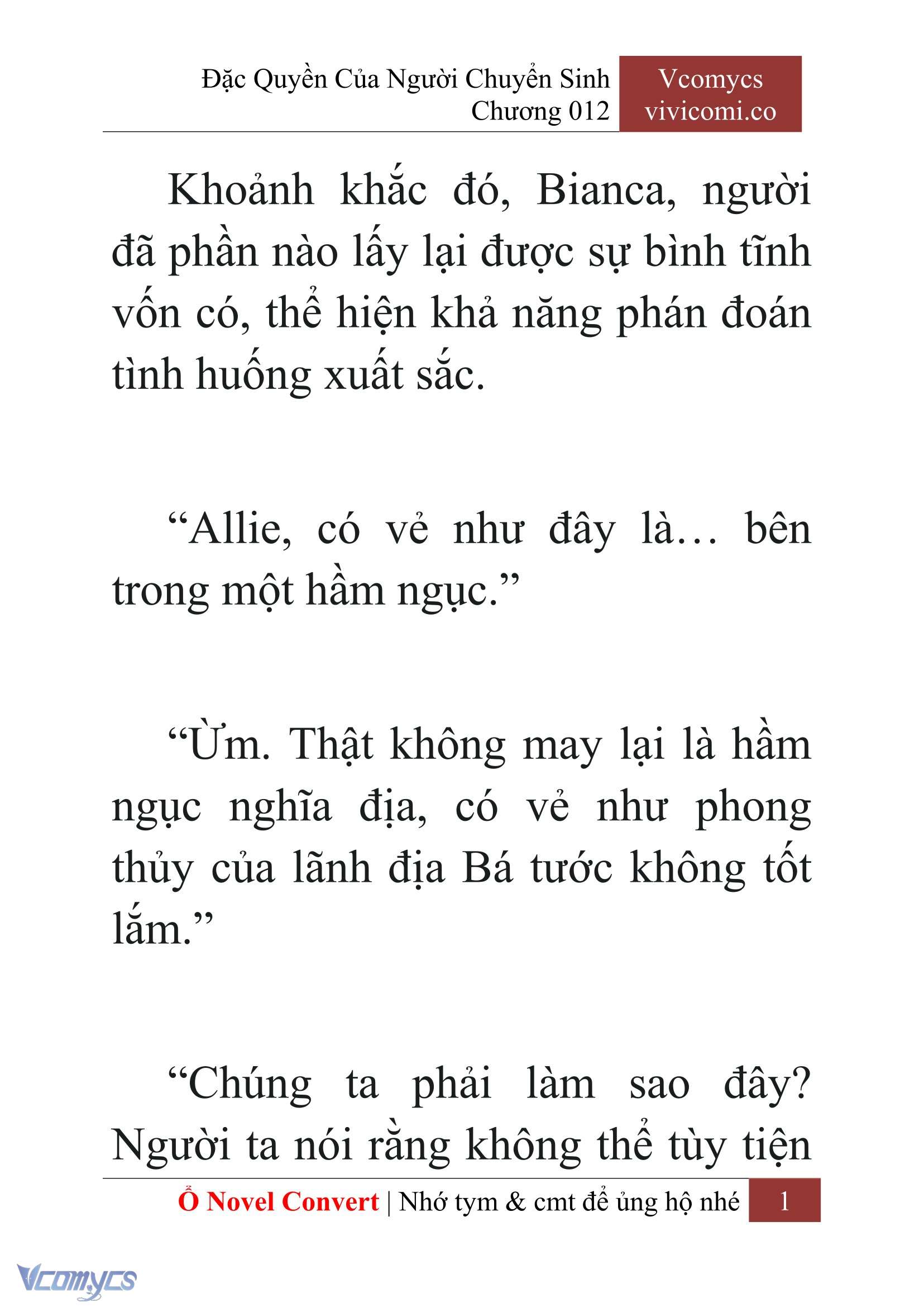 [Novel] Đặc Quyền Của Người Chuyển Sinh Chapter  12 - 3