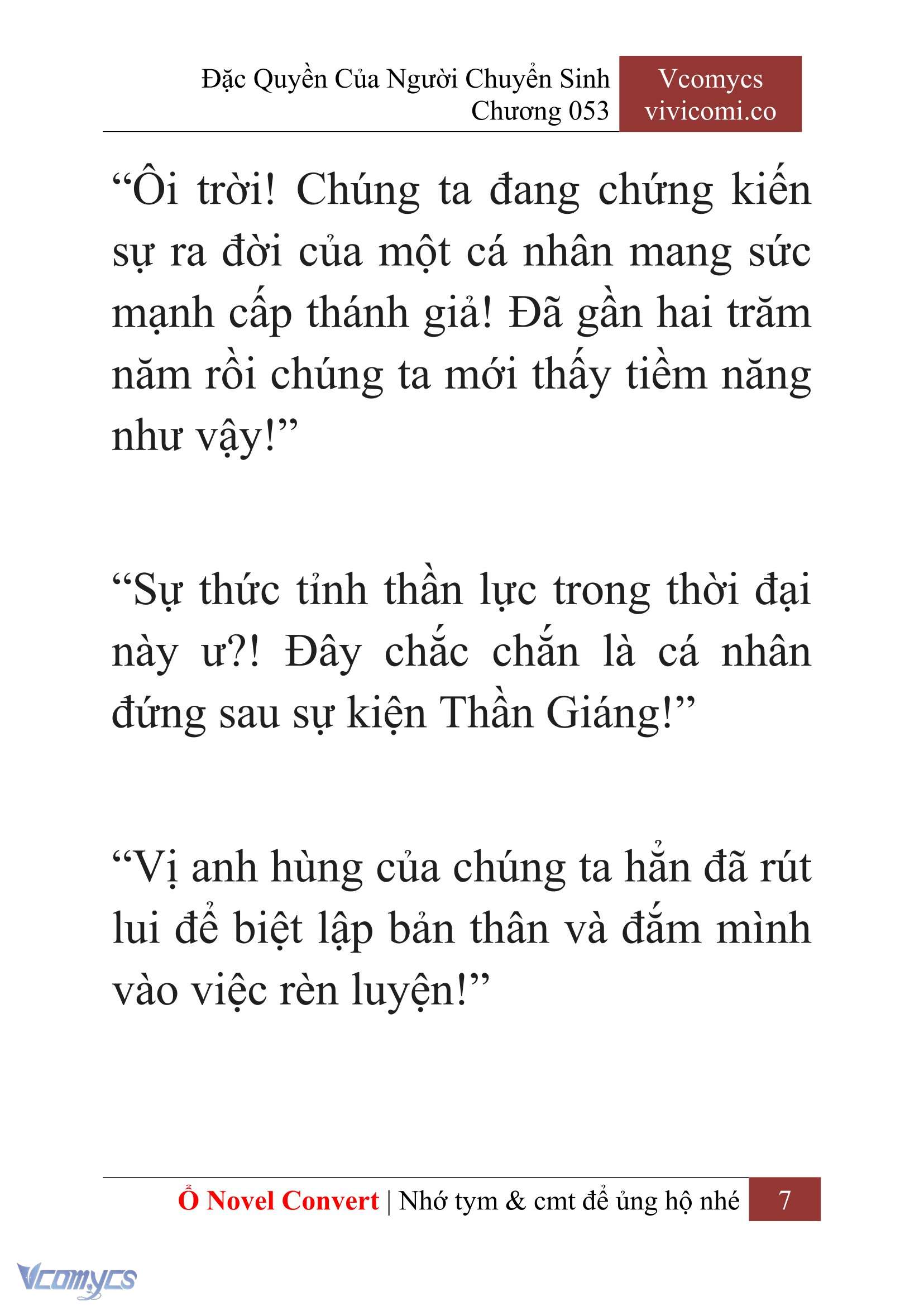 [Novel] Đặc Quyền Của Người Chuyển Sinh Chapter  53 - 9