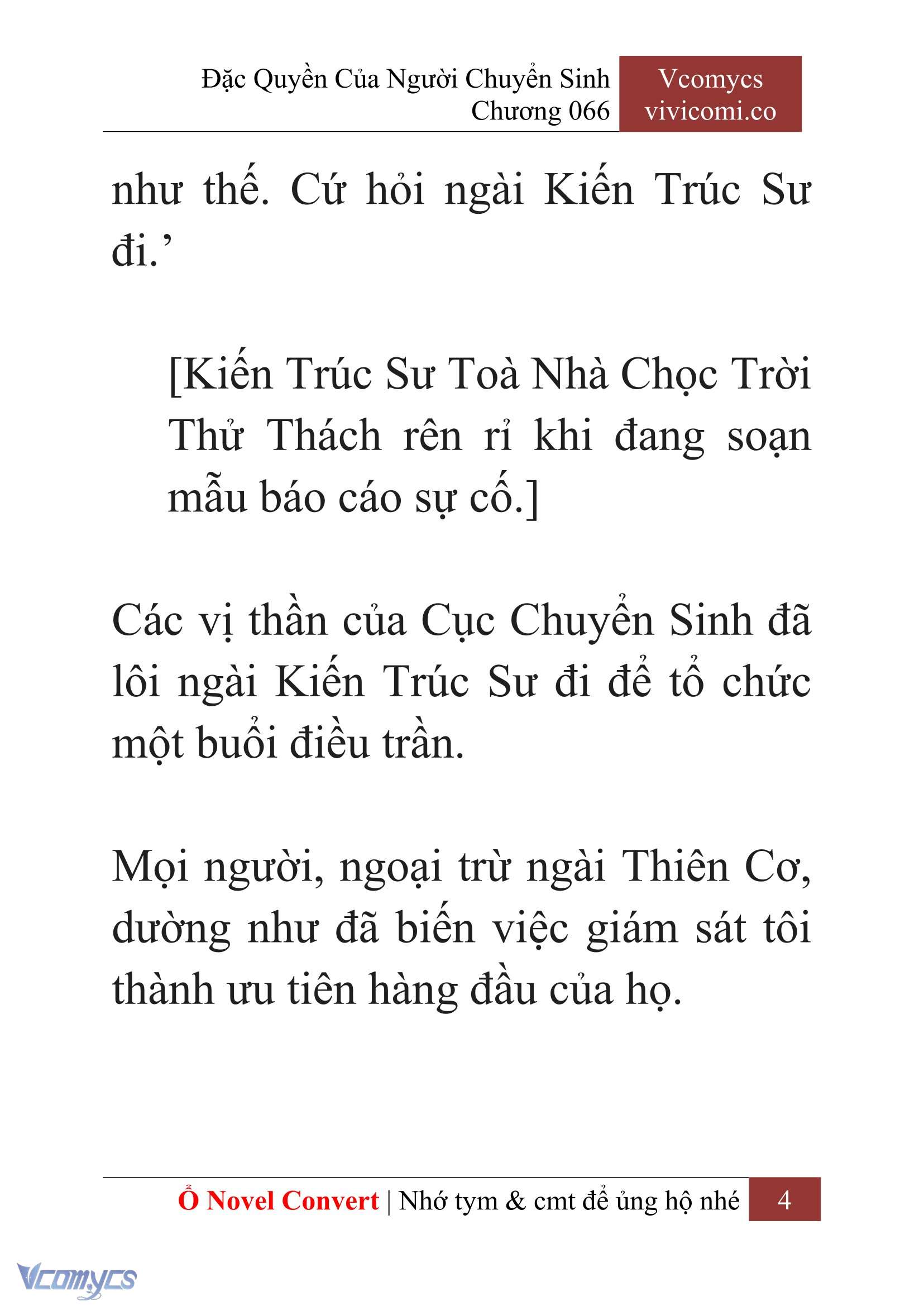 [Novel] Đặc Quyền Của Người Chuyển Sinh Chapter  66 - 6