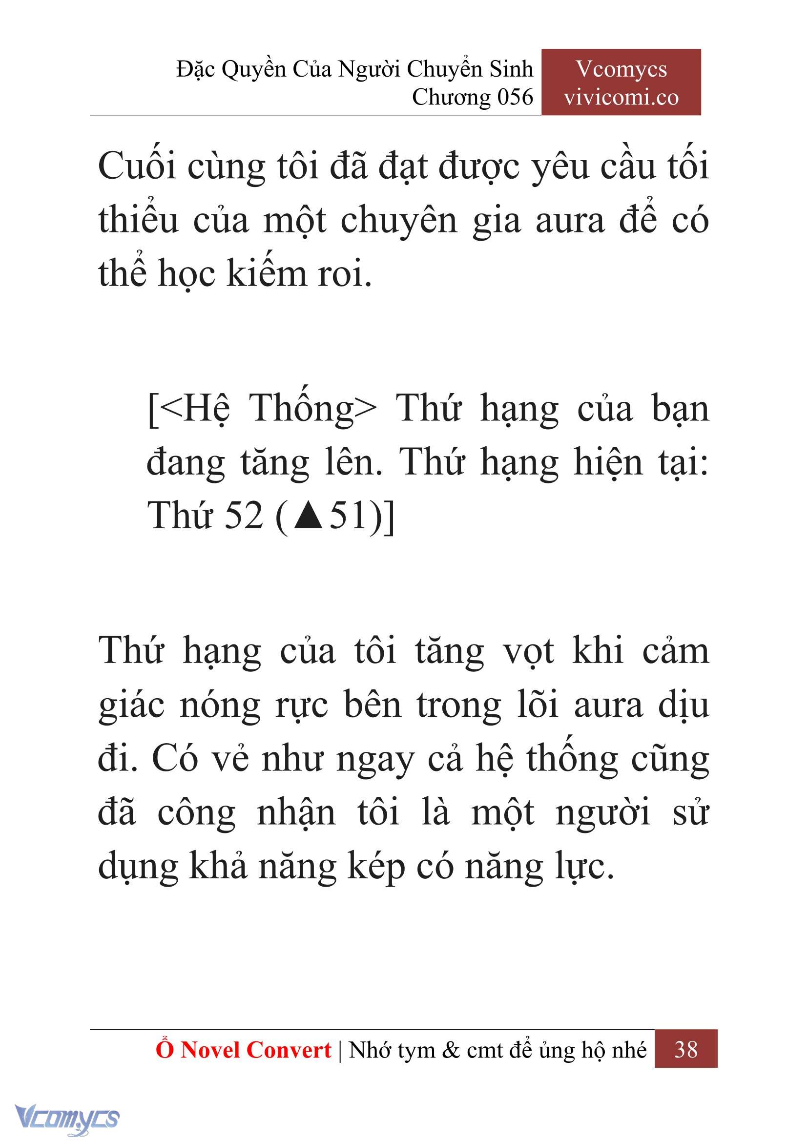[Novel] Đặc Quyền Của Người Chuyển Sinh Chapter  56 - 40