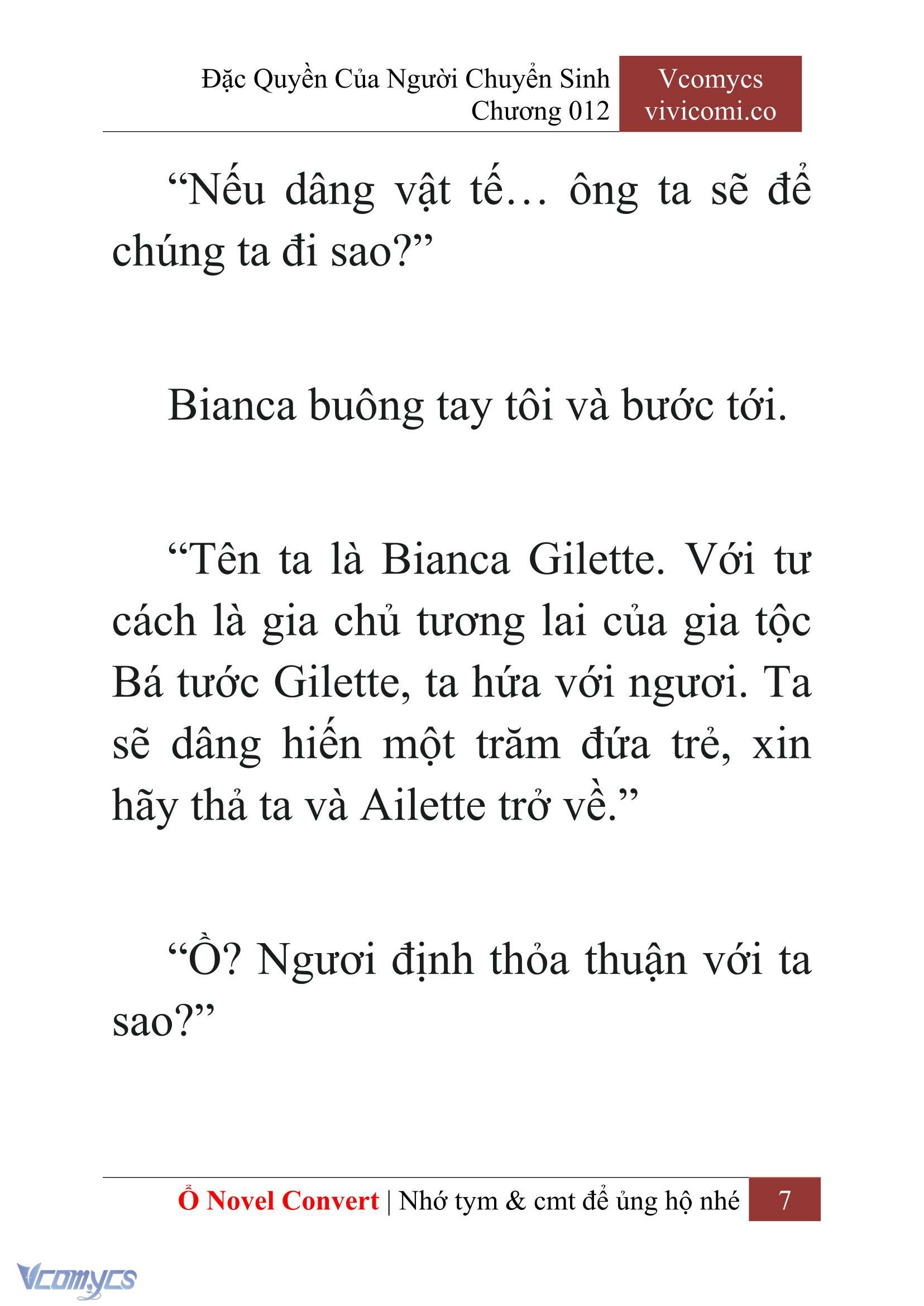 [Novel] Đặc Quyền Của Người Chuyển Sinh Chapter  12 - 9