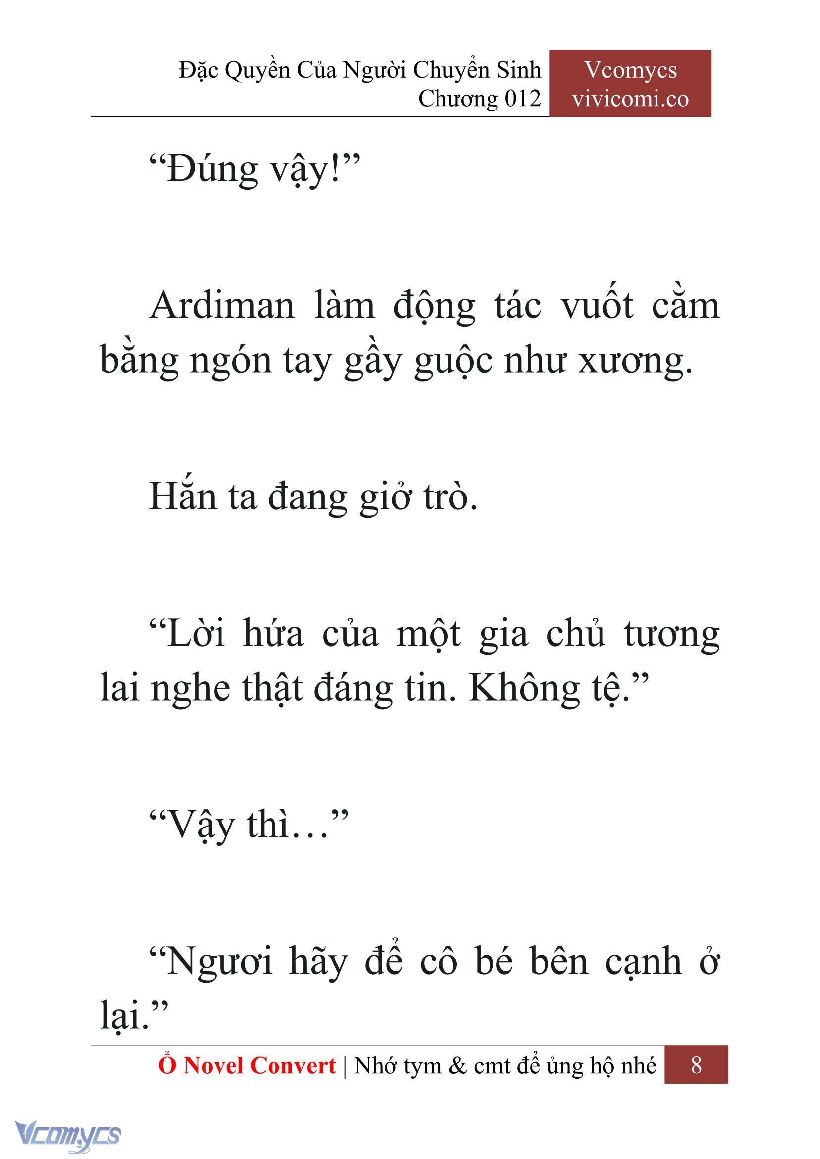 [Novel] Đặc Quyền Của Người Chuyển Sinh Chapter  12 - 10