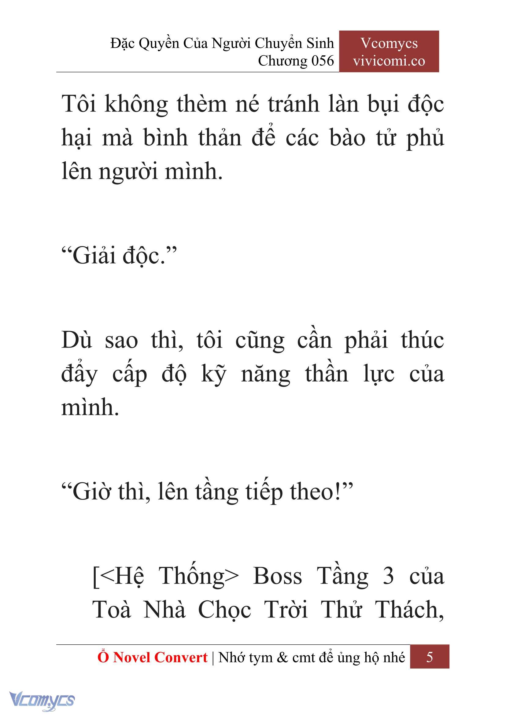 [Novel] Đặc Quyền Của Người Chuyển Sinh Chapter  56 - 7
