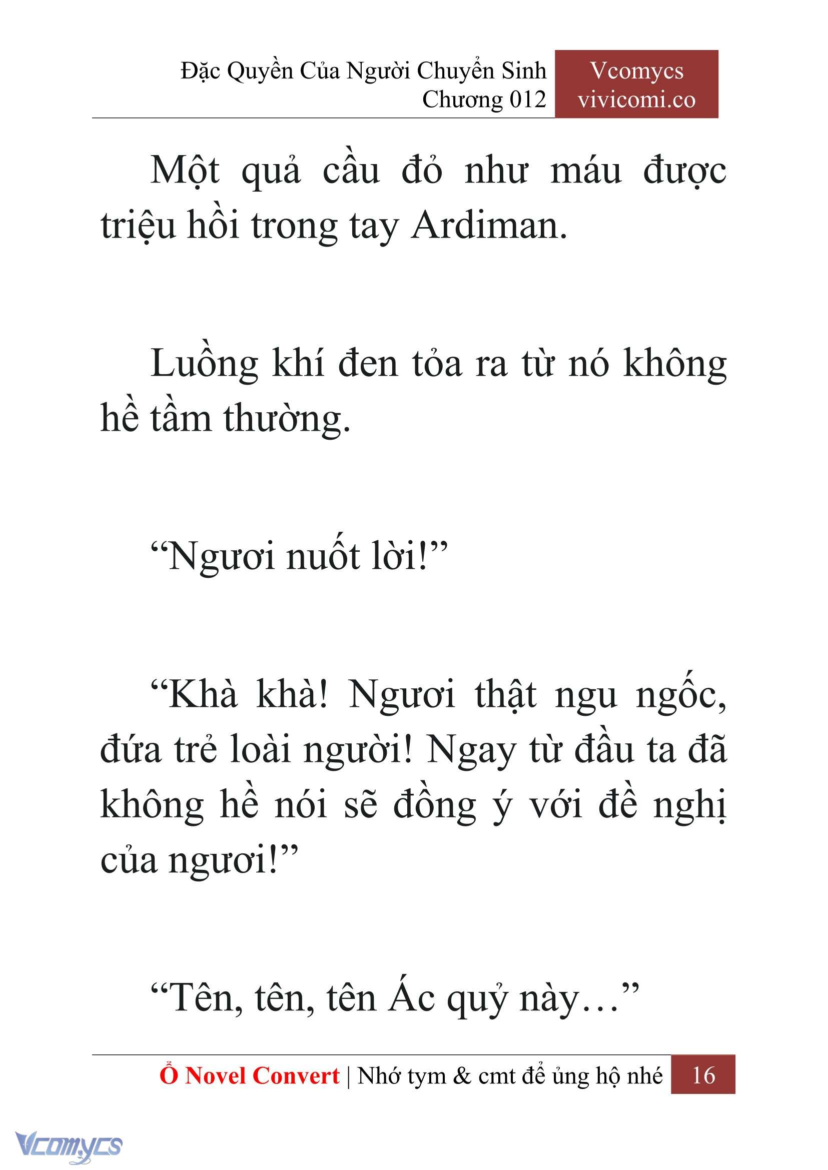 [Novel] Đặc Quyền Của Người Chuyển Sinh Chapter  12 - 18