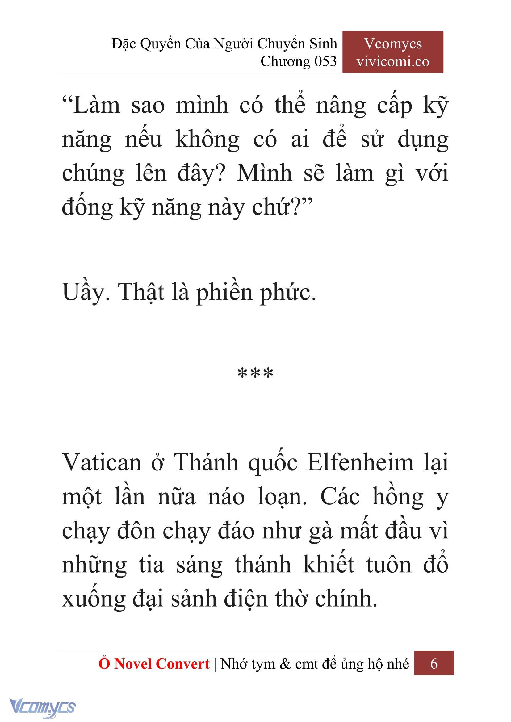 [Novel] Đặc Quyền Của Người Chuyển Sinh Chapter  53 - 8